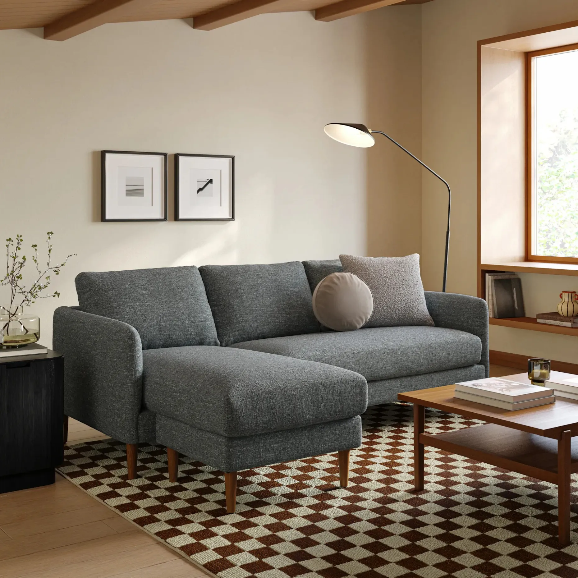 Hanson 88" Reversible Sectional - Harbor Dark Gray