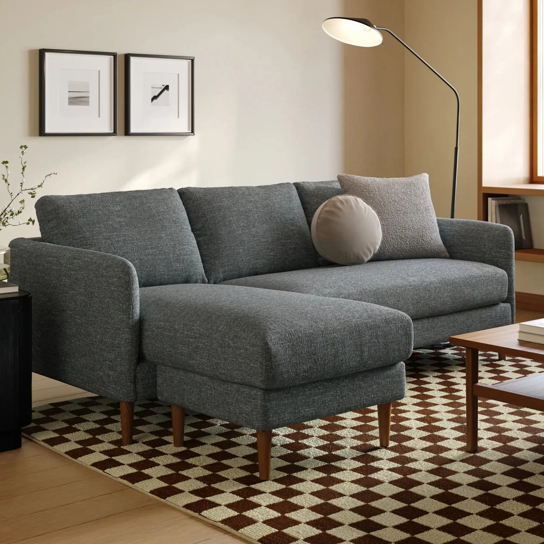 Hanson 88" Reversible Sectional - Harbor Dark Gray