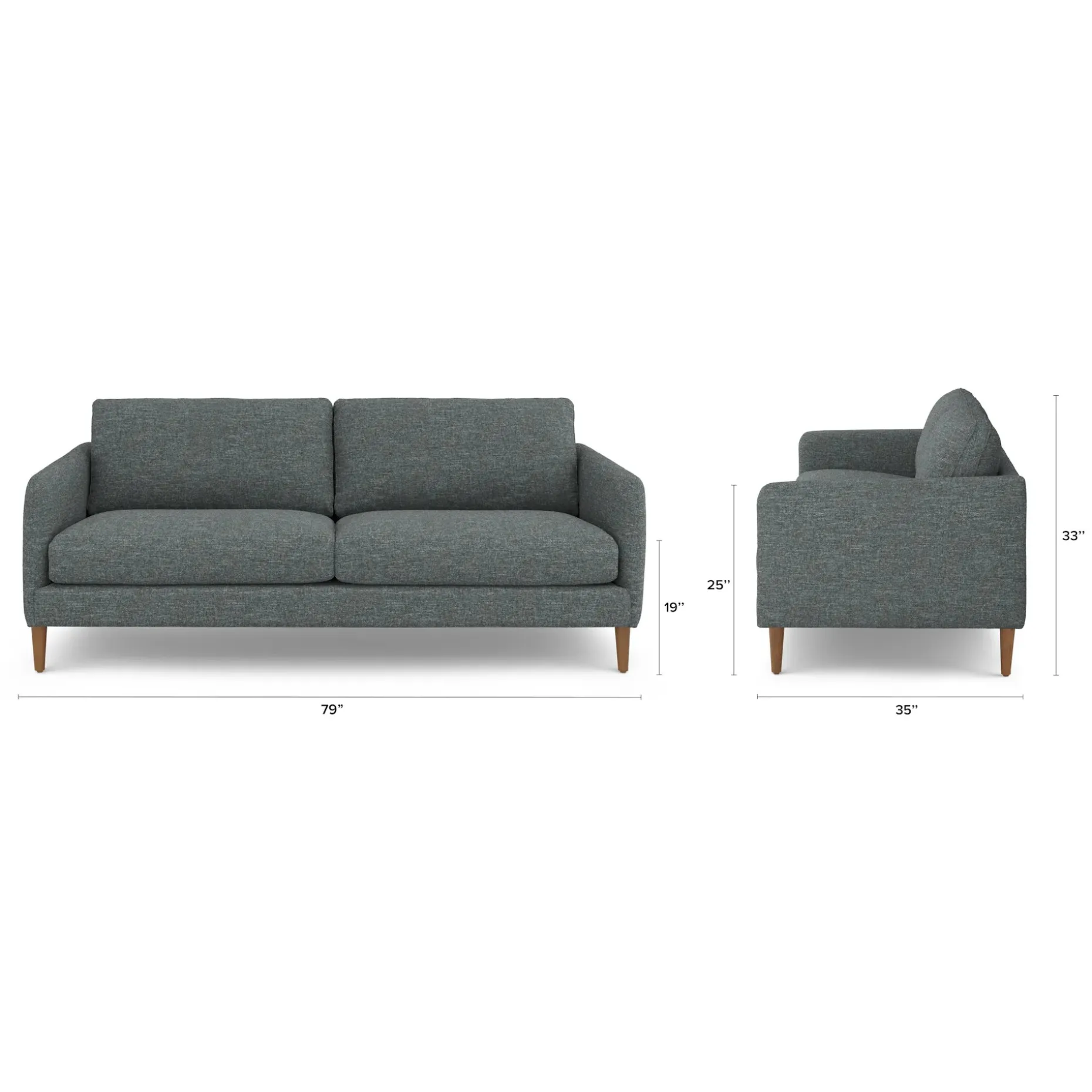 Hanson 80" Sofa - Harbor Dark Gray