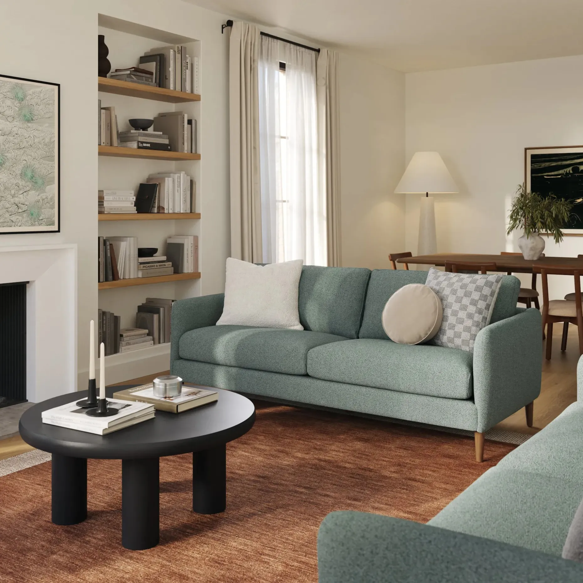 Hanson 80" Sofa - Thistle Green