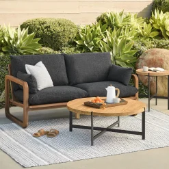 Haskel Outdoor Side Table - Shield Teak