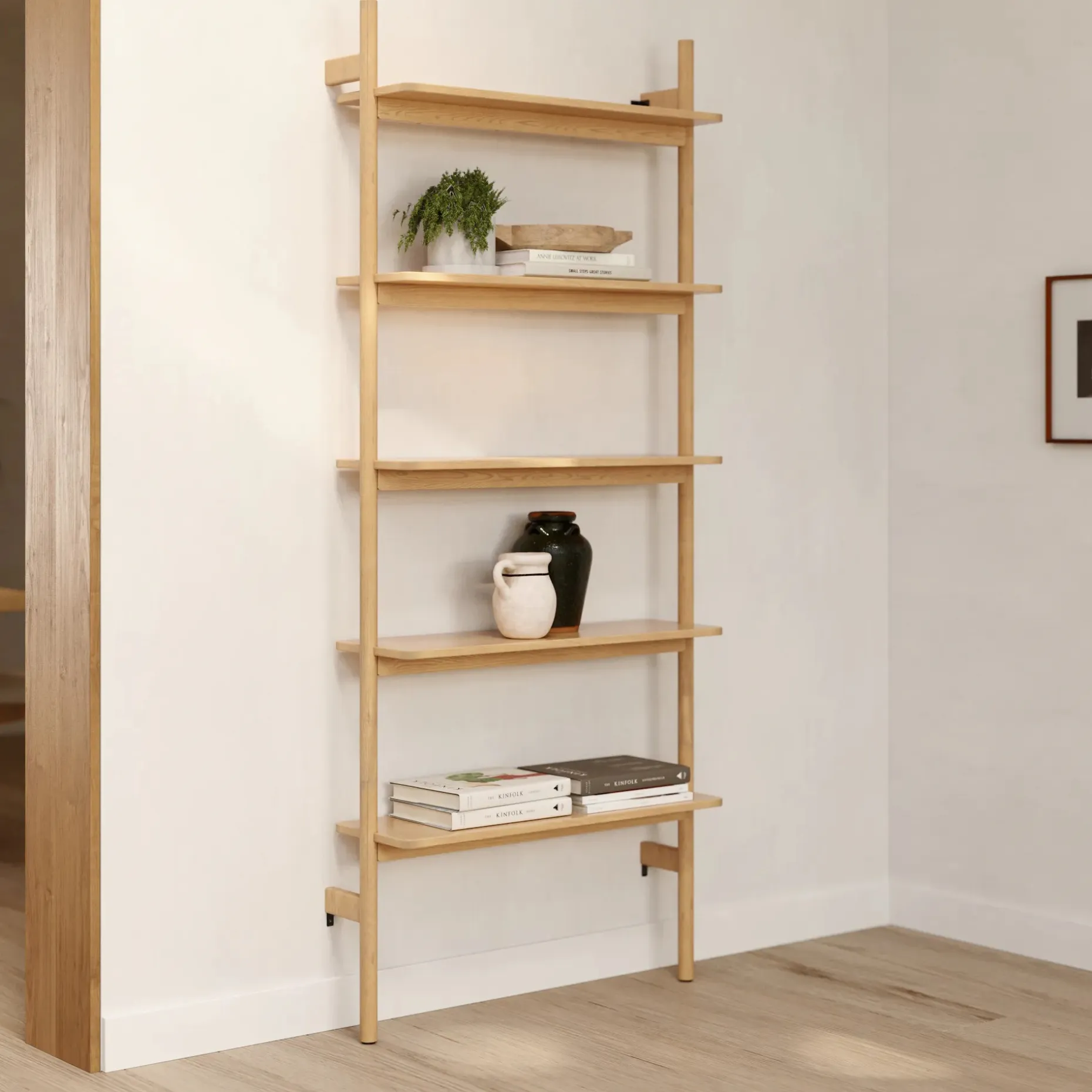 Heidi 33.25" Modular Shelving Unit, Wide - White Oak