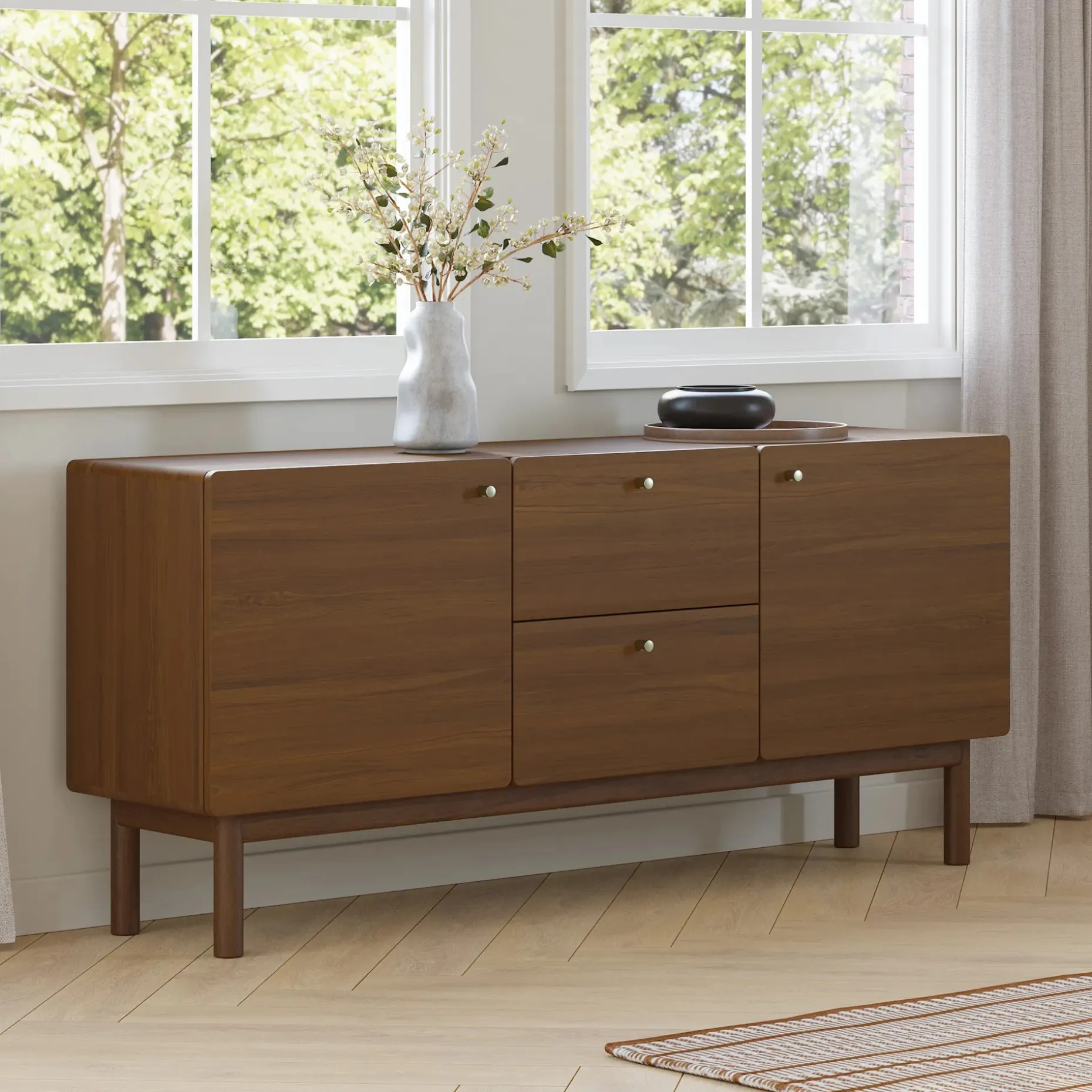 Heidi 64.5" Sideboard - Walnut