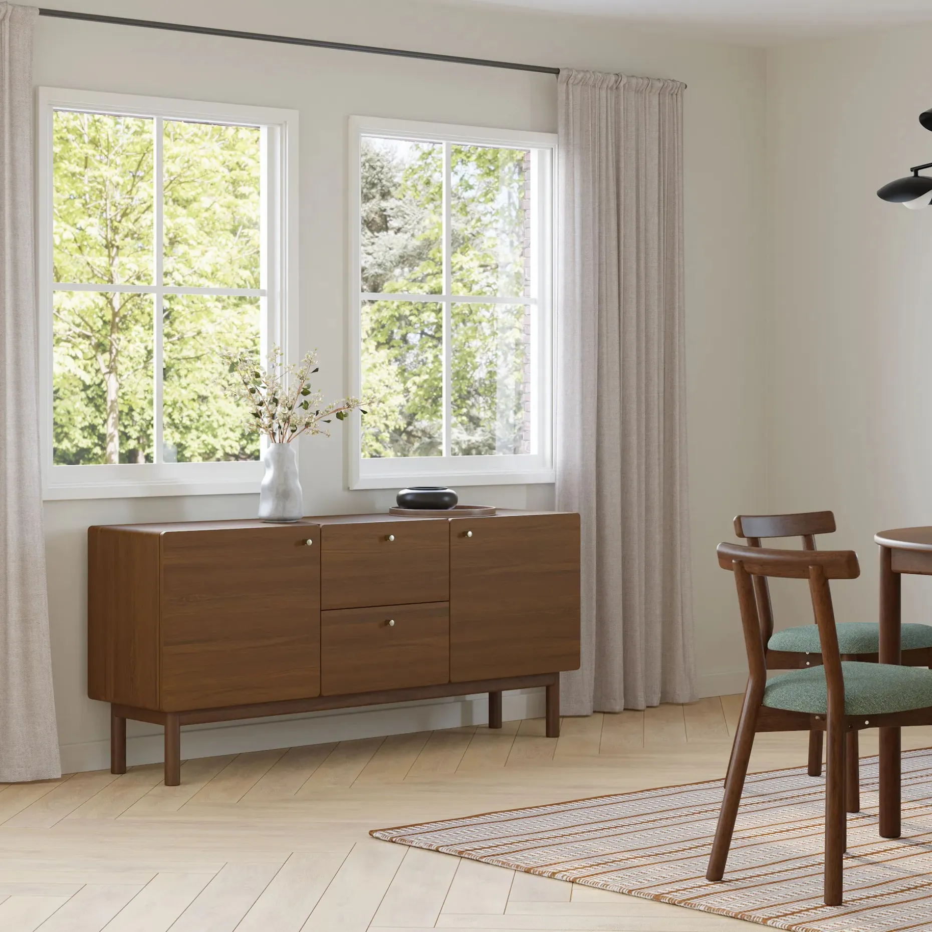Heidi 64.5" Sideboard - Walnut