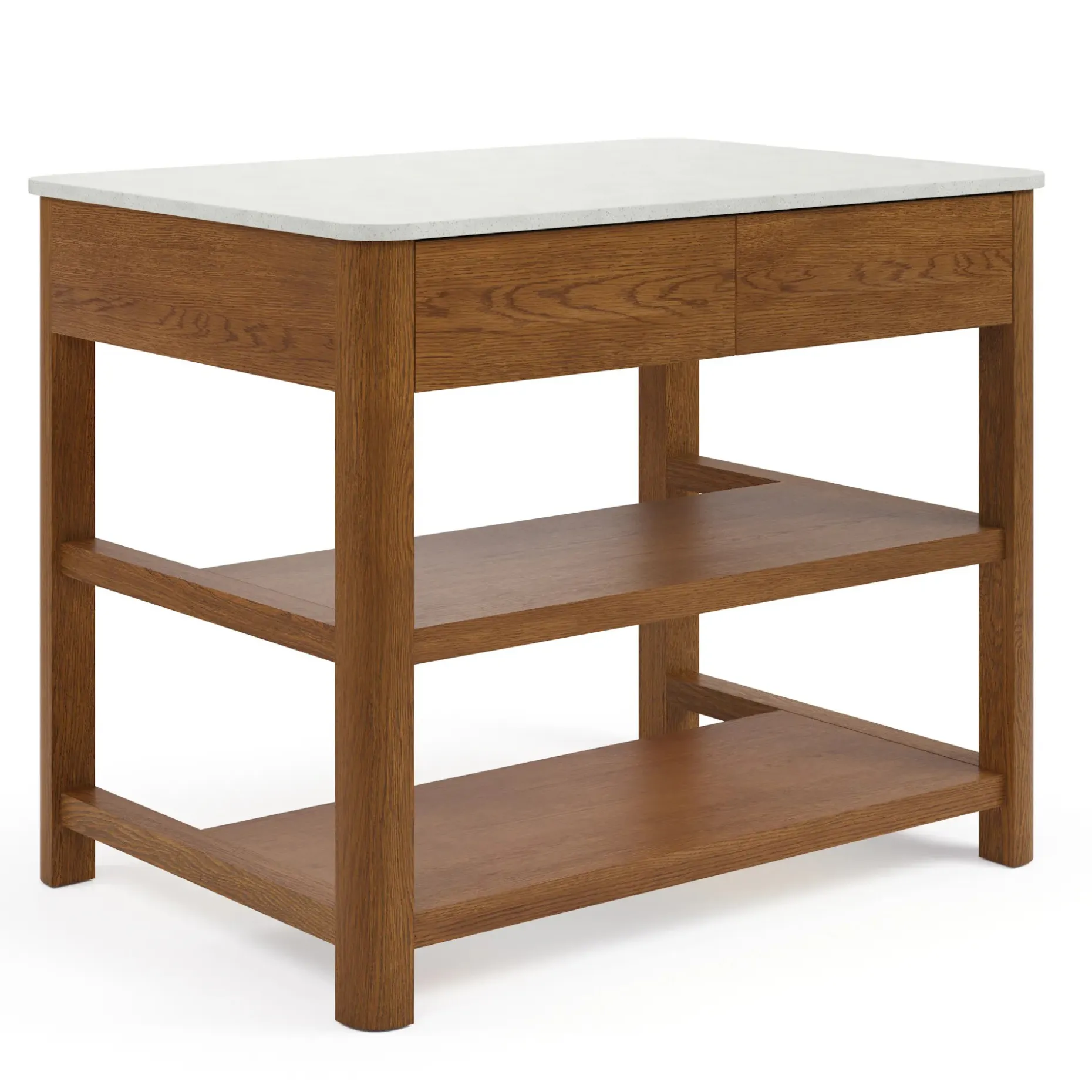 Holme 44" Kitchen Island - Smoked Oak