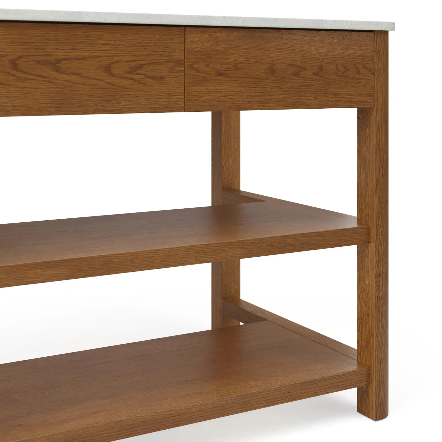 Holme 44" Kitchen Island - Smoked Oak