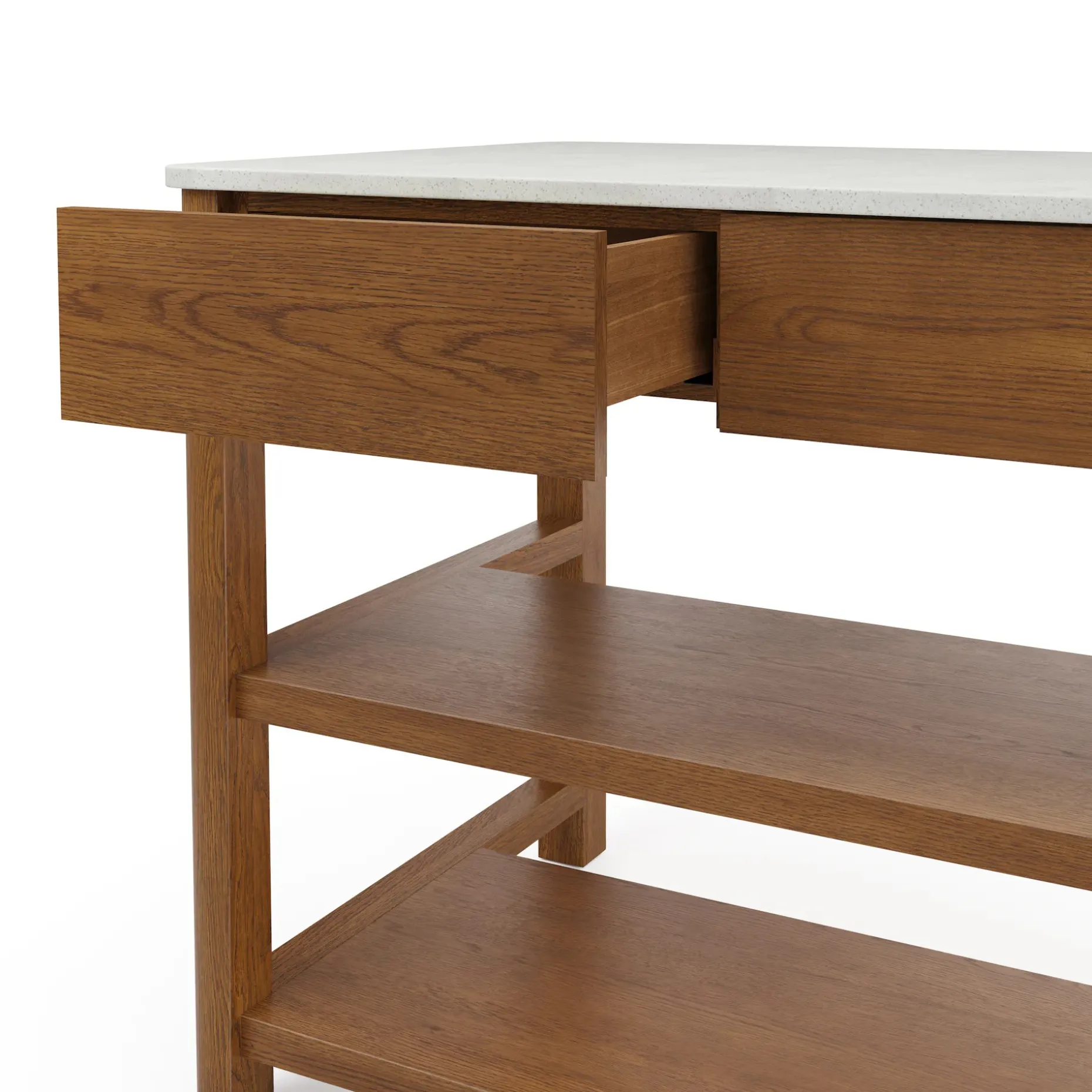 Holme 44" Kitchen Island - Smoked Oak