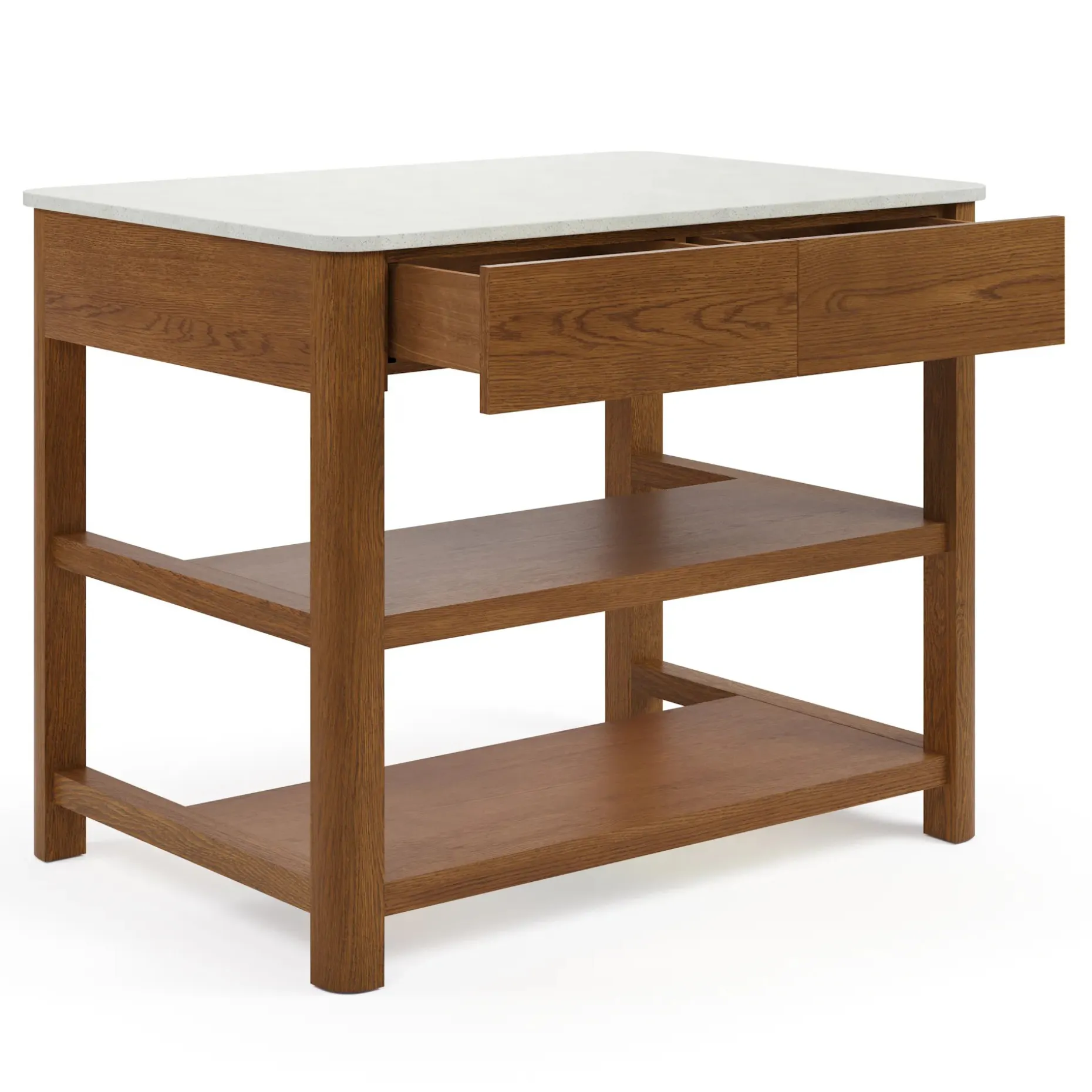 Holme 44" Kitchen Island - Smoked Oak