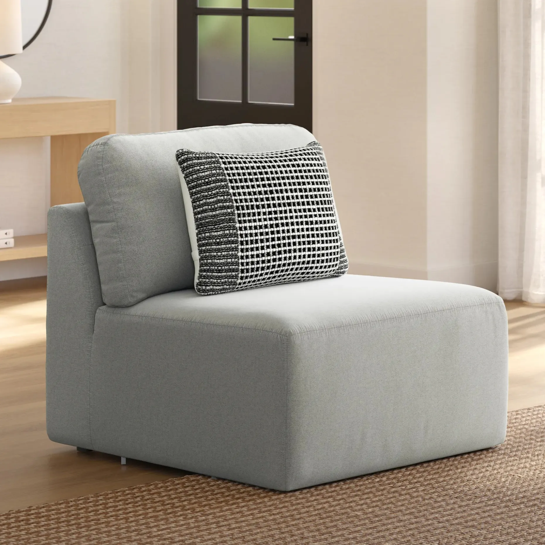 Juni 34" Armless Chair Module - Clover Ivory