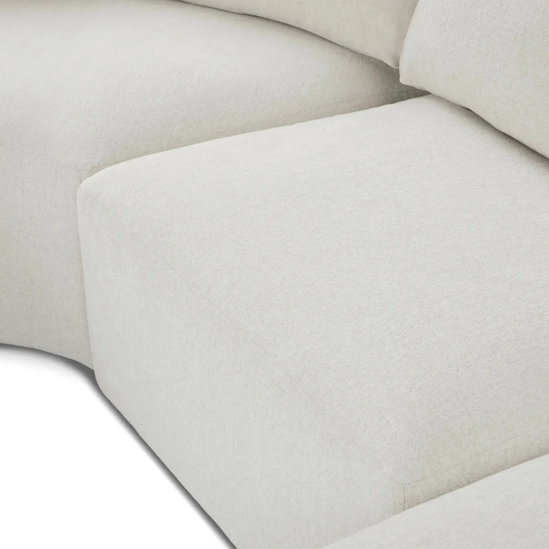 Juni 124.5" Right Conversational Sectional - Clover Ivory