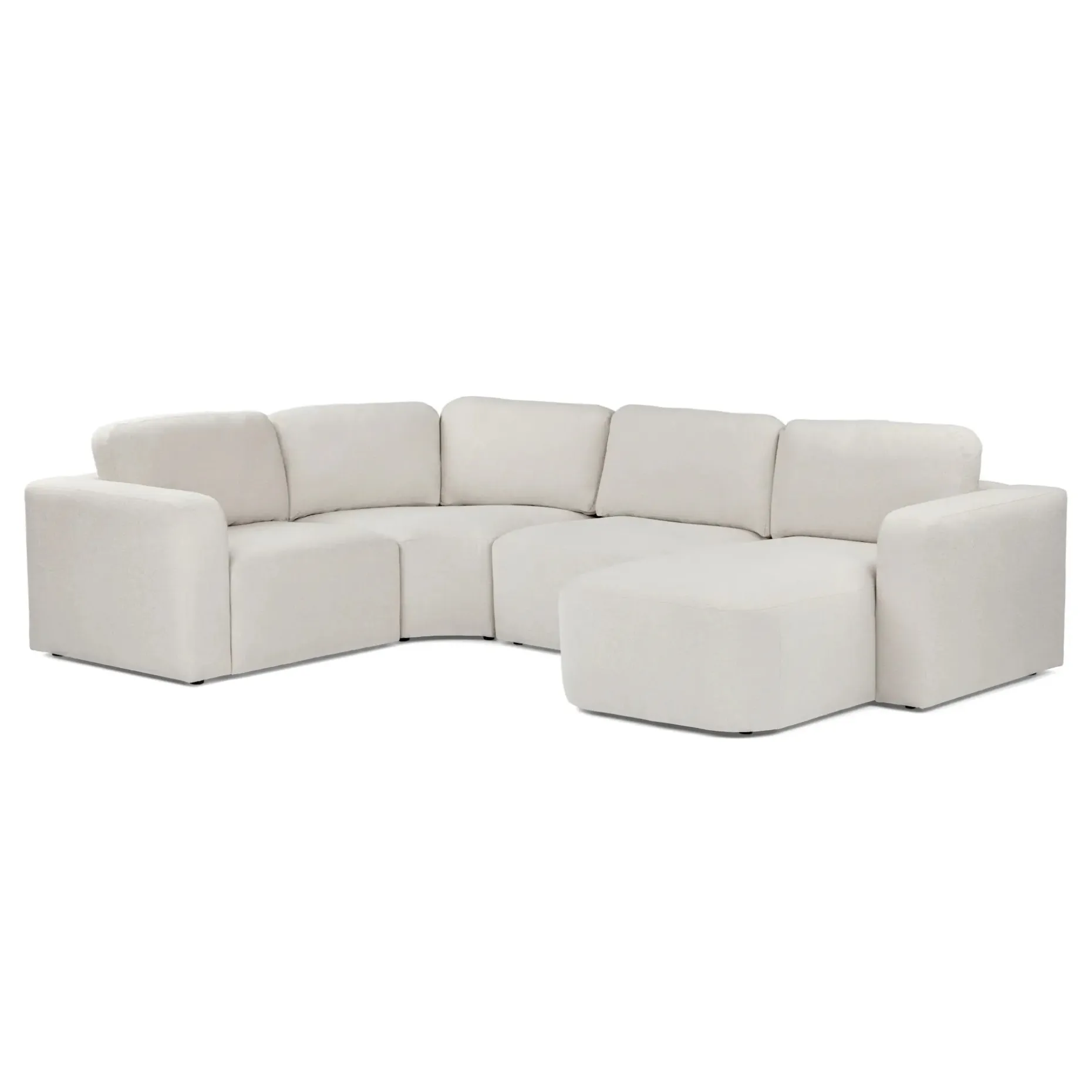 Juni 124.5" Right Conversational Sectional - Clover Ivory