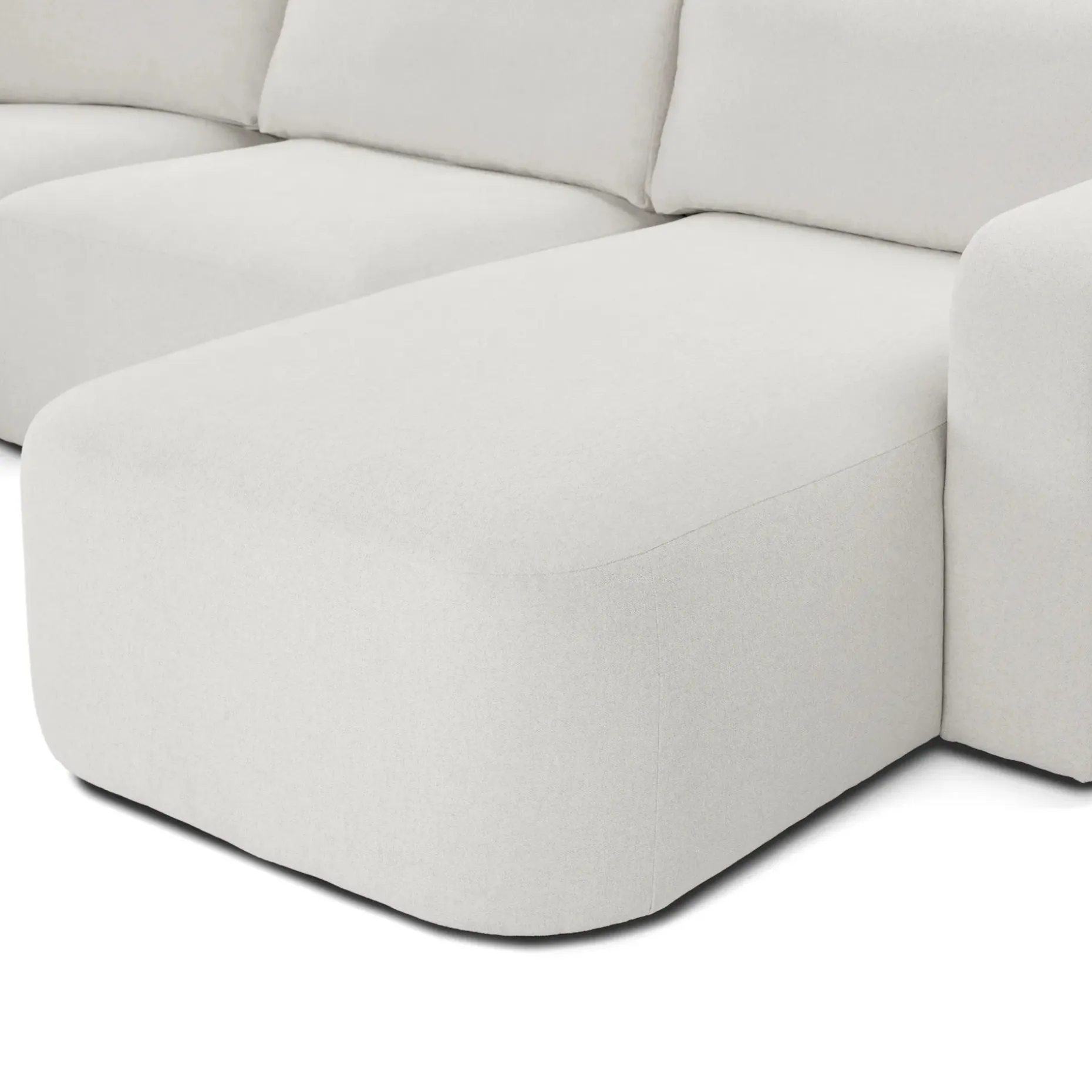 Juni 124.5" Right Conversational Sectional - Clover Ivory