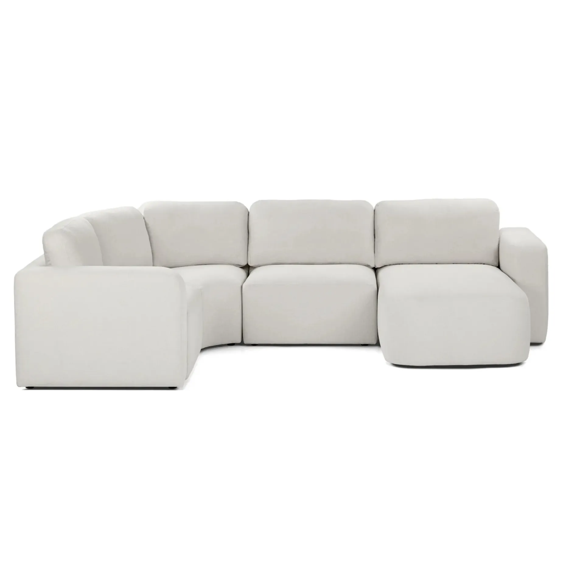 Juni 124.5" Right Conversational Sectional - Clover Ivory