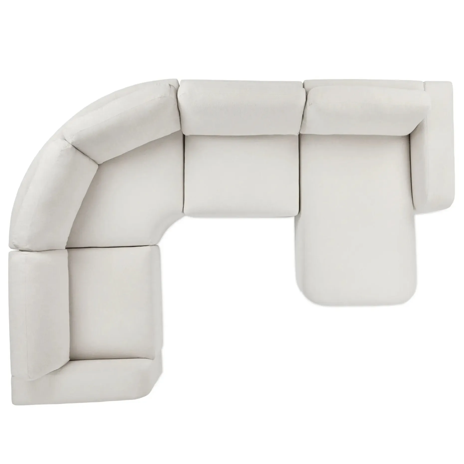 Juni 124.5" Right Conversational Sectional - Clover Ivory