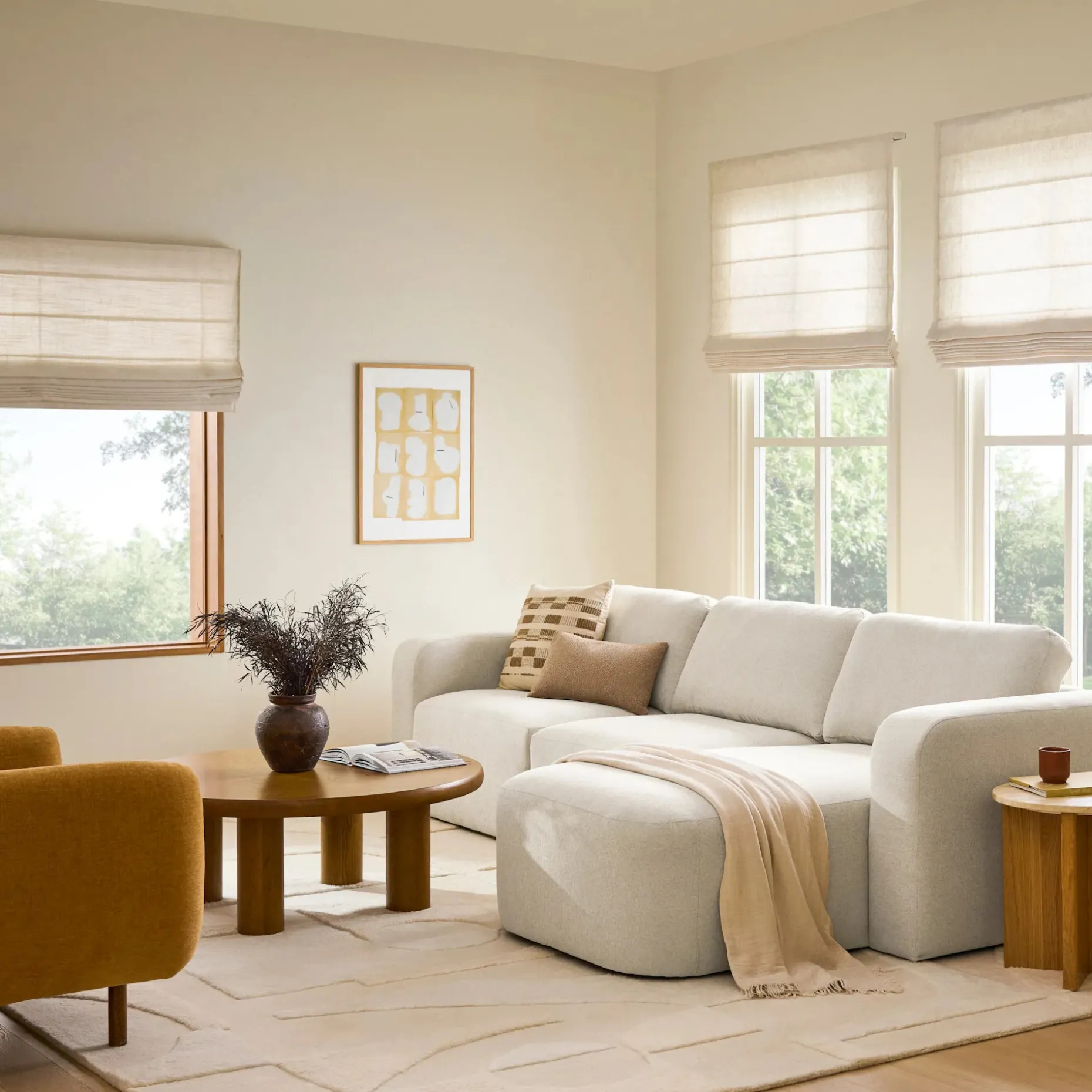 Juni 120.5" Right Sectional - Clover Ivory