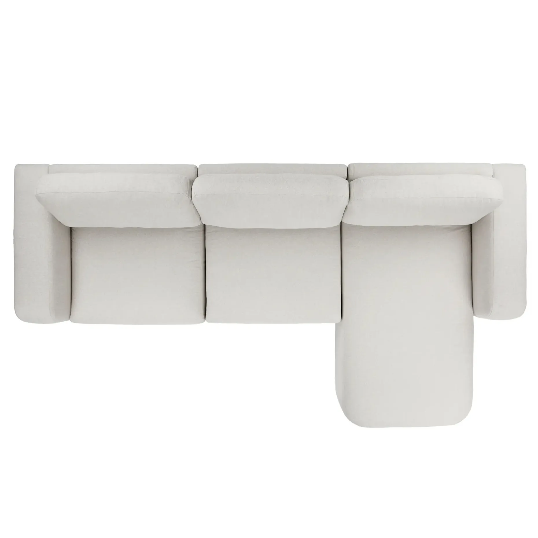 Juni 120.5" Right Sectional - Clover Ivory
