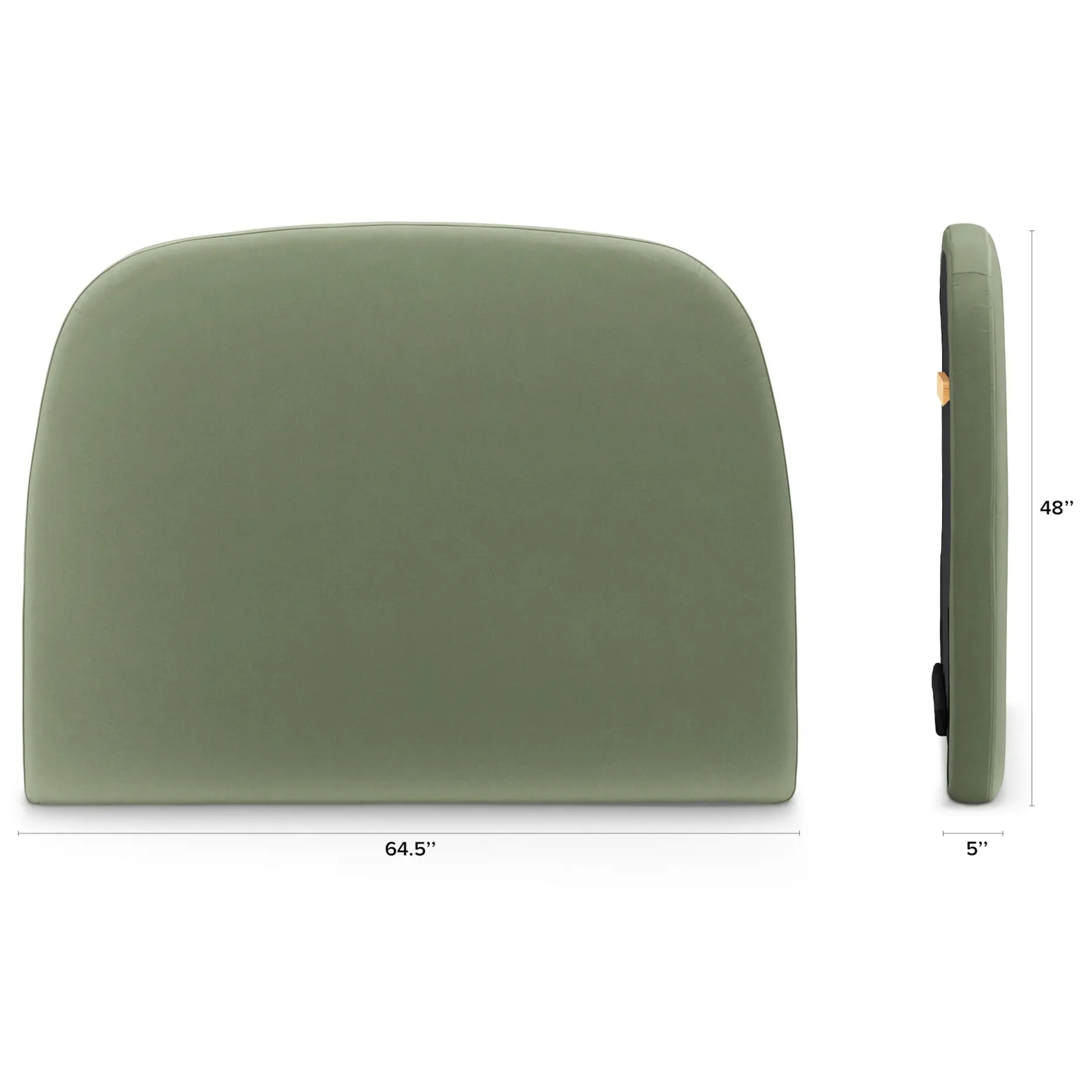 Kaleo Full Velvet Headboard - Plush Pacific Sage