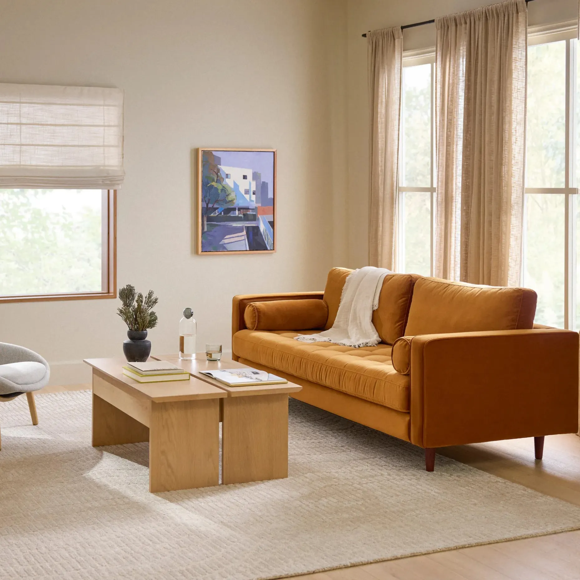 Karl 46" Lift-Top Storage Coffee Table - White Oak