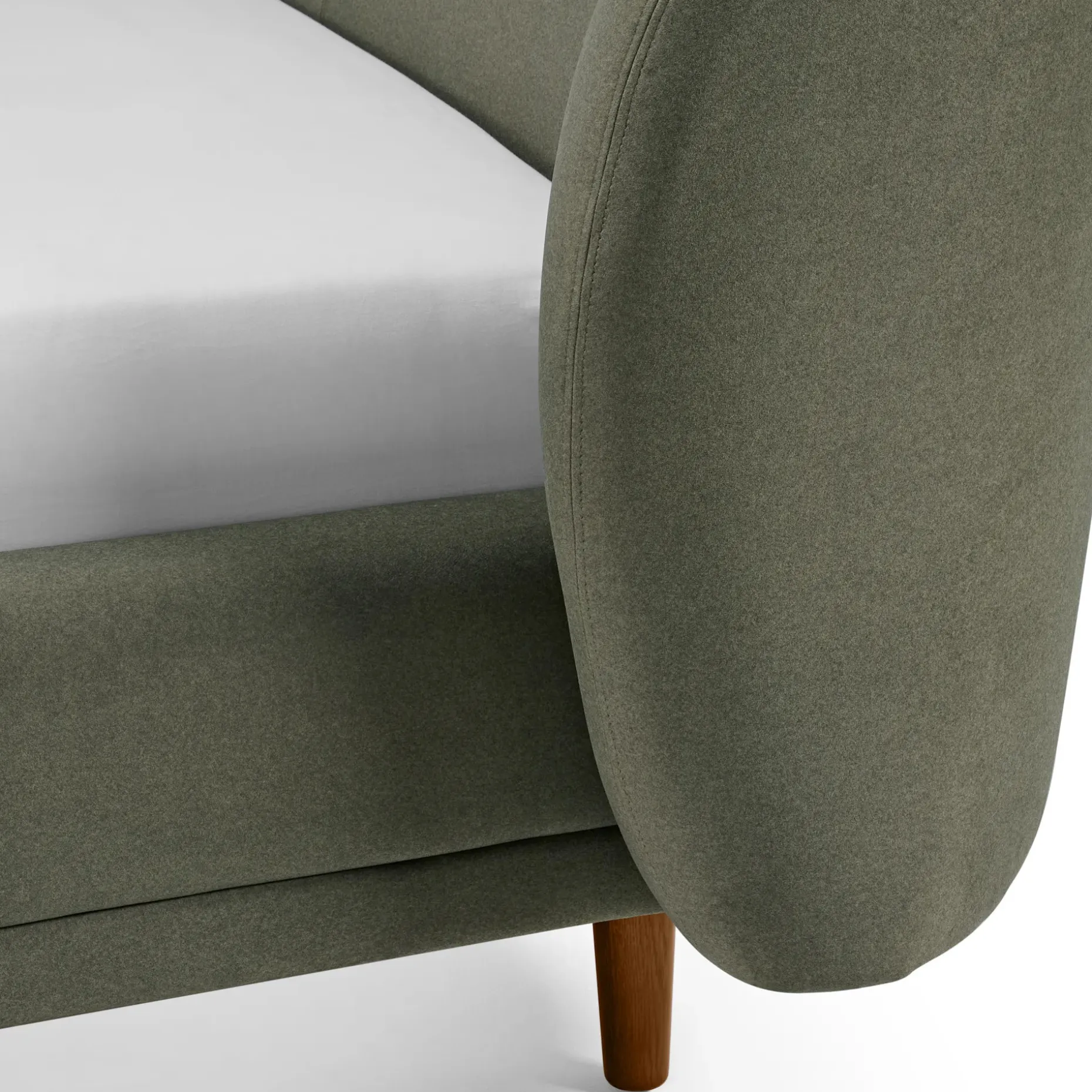 Kayra King Upholstered Bed - Felted Green