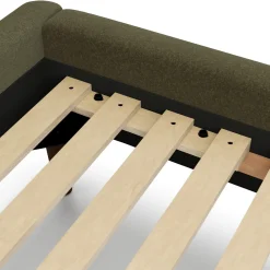 Kayra Queen Upholstered Bed - Felted Green