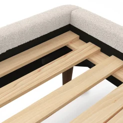 Kayra Queen Upholstered Bed - Ivory Bouclé