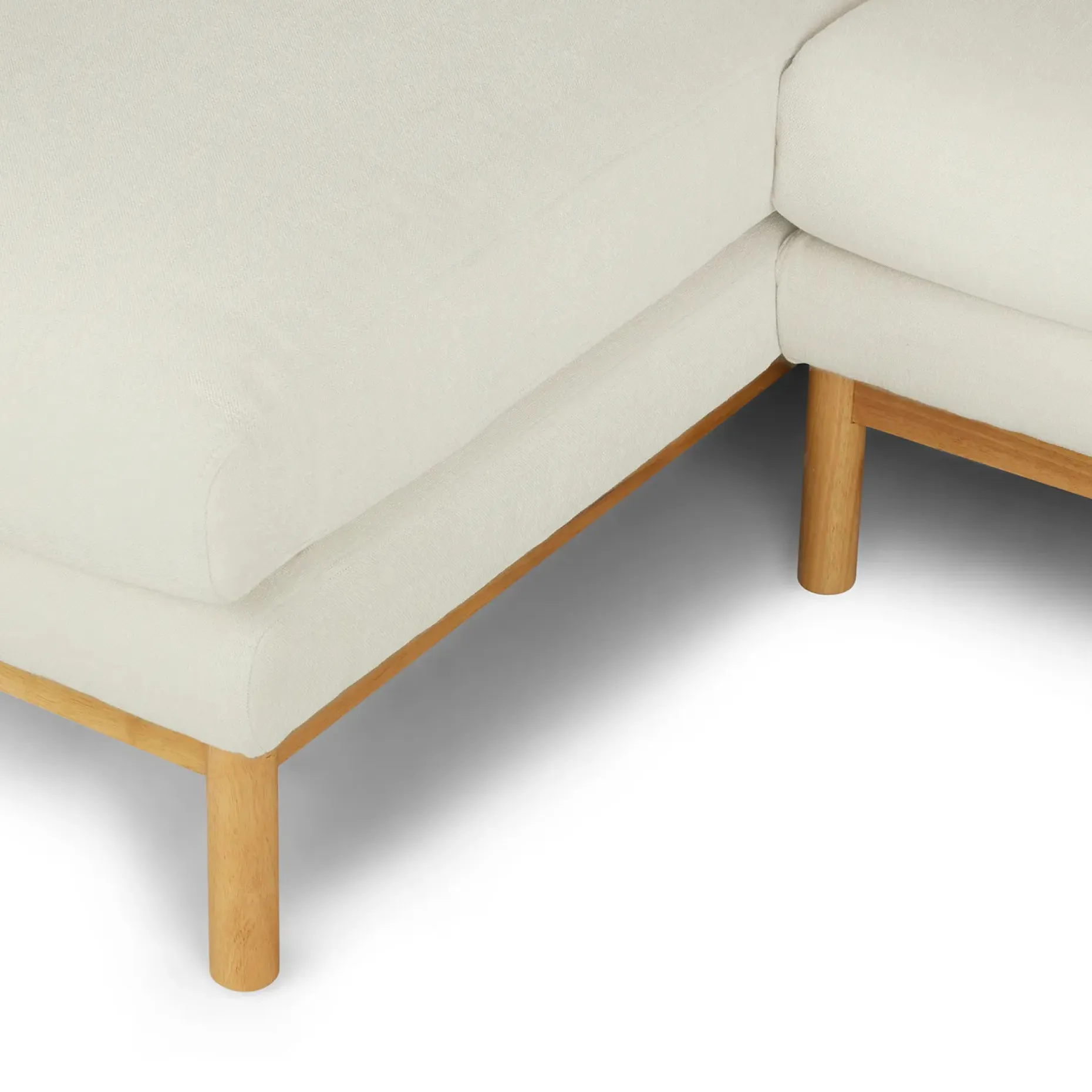 Kinso 115" Left Sectional - Buckler Ivory