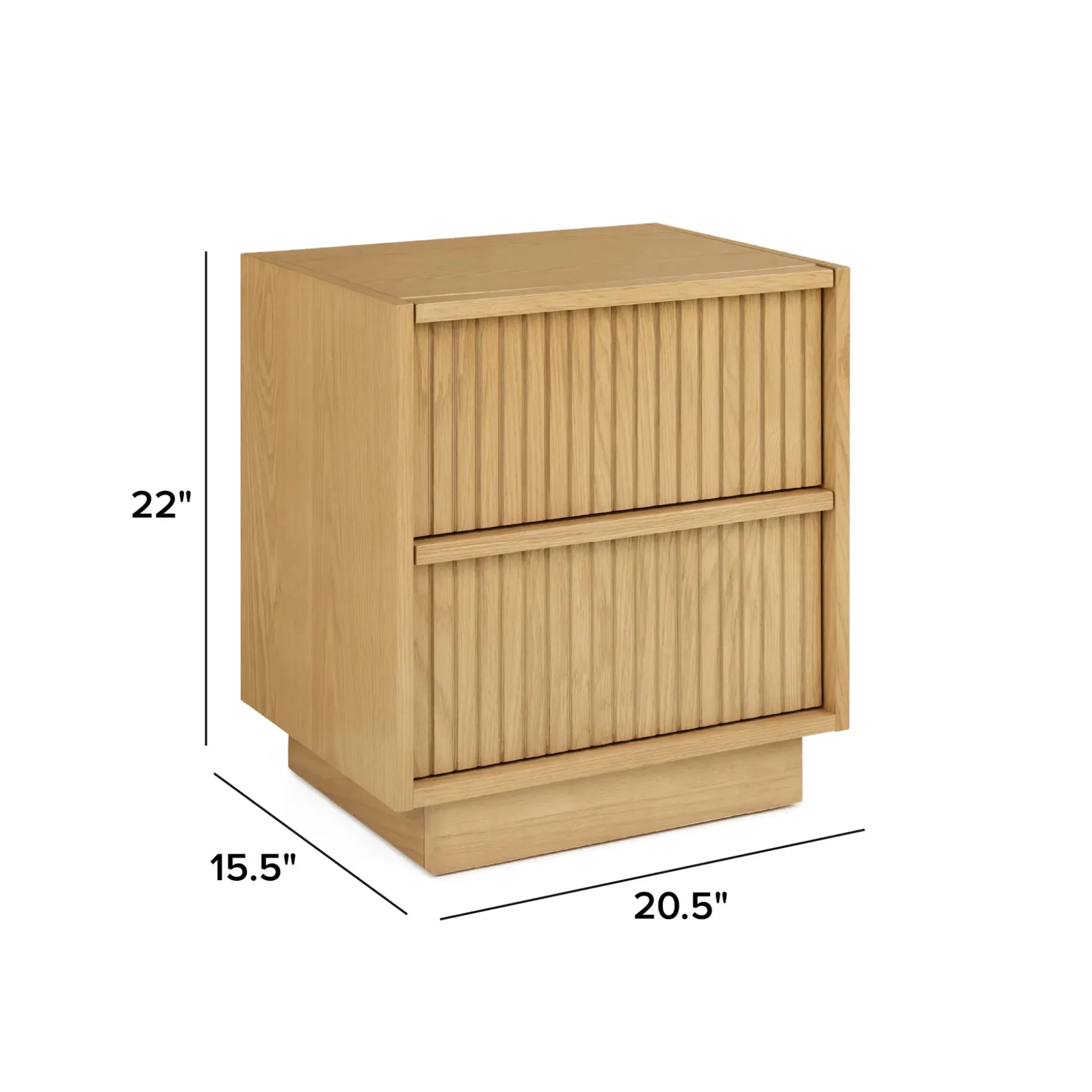 Kouva 2-Drawer Nightstand - Natural Oak