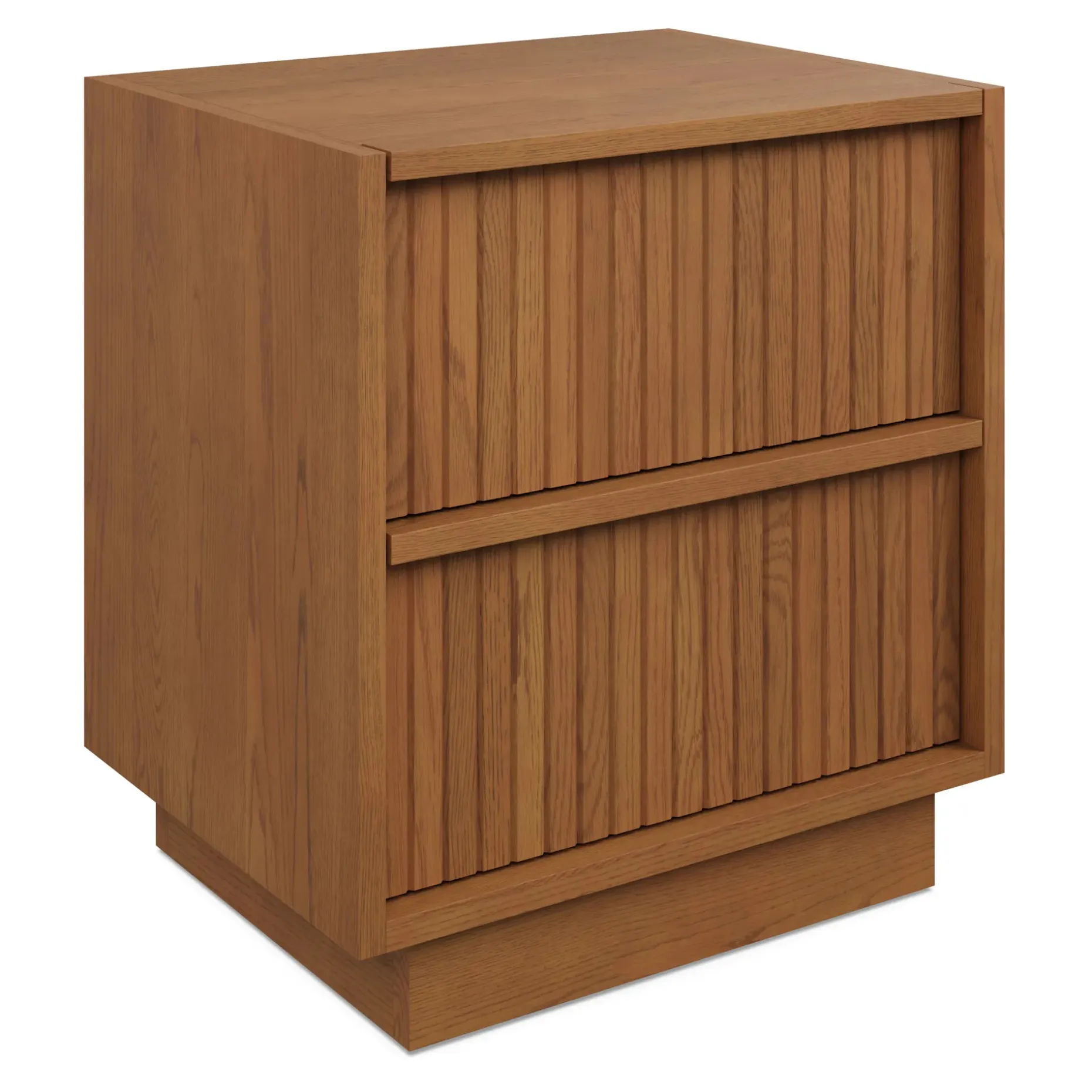 Kouva 2-Drawer Nightstand - Smoked Oak