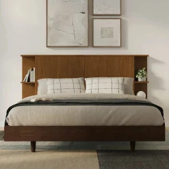 Kouva King Storage Headboard - Smoked Oak