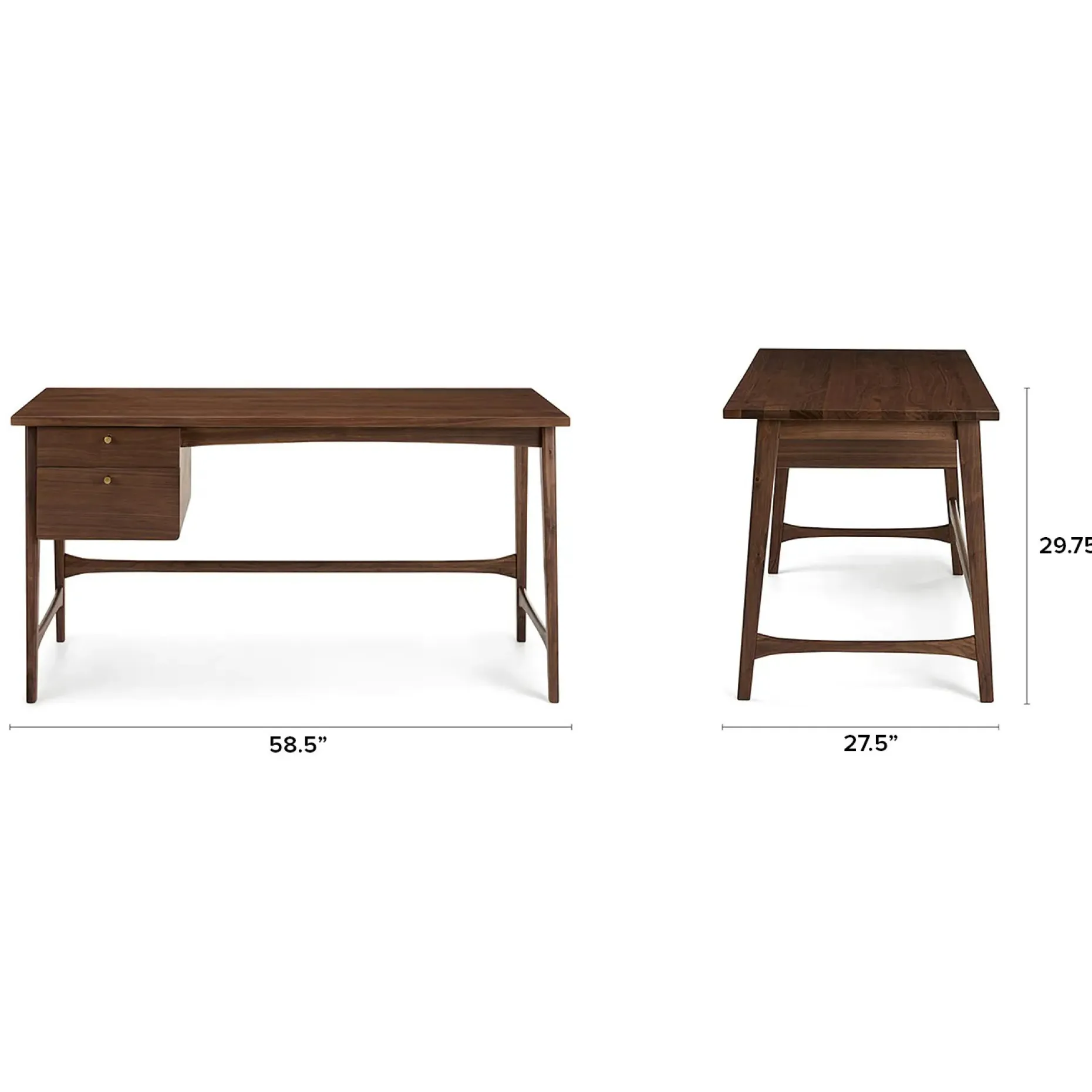 Krossa 58.5" Desk - Walnut
