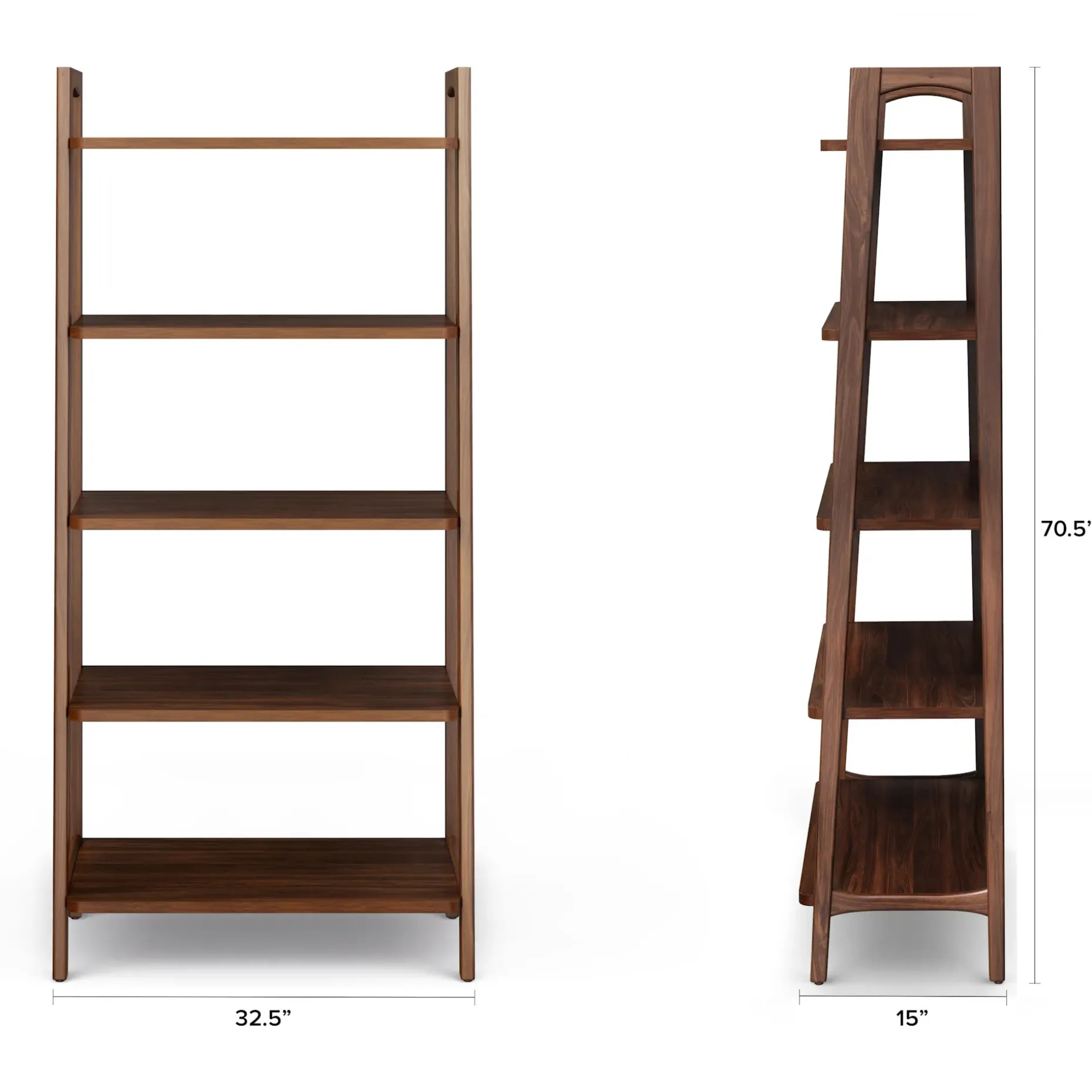 Krossa 32.5" Shelving Unit, Tall - Walnut