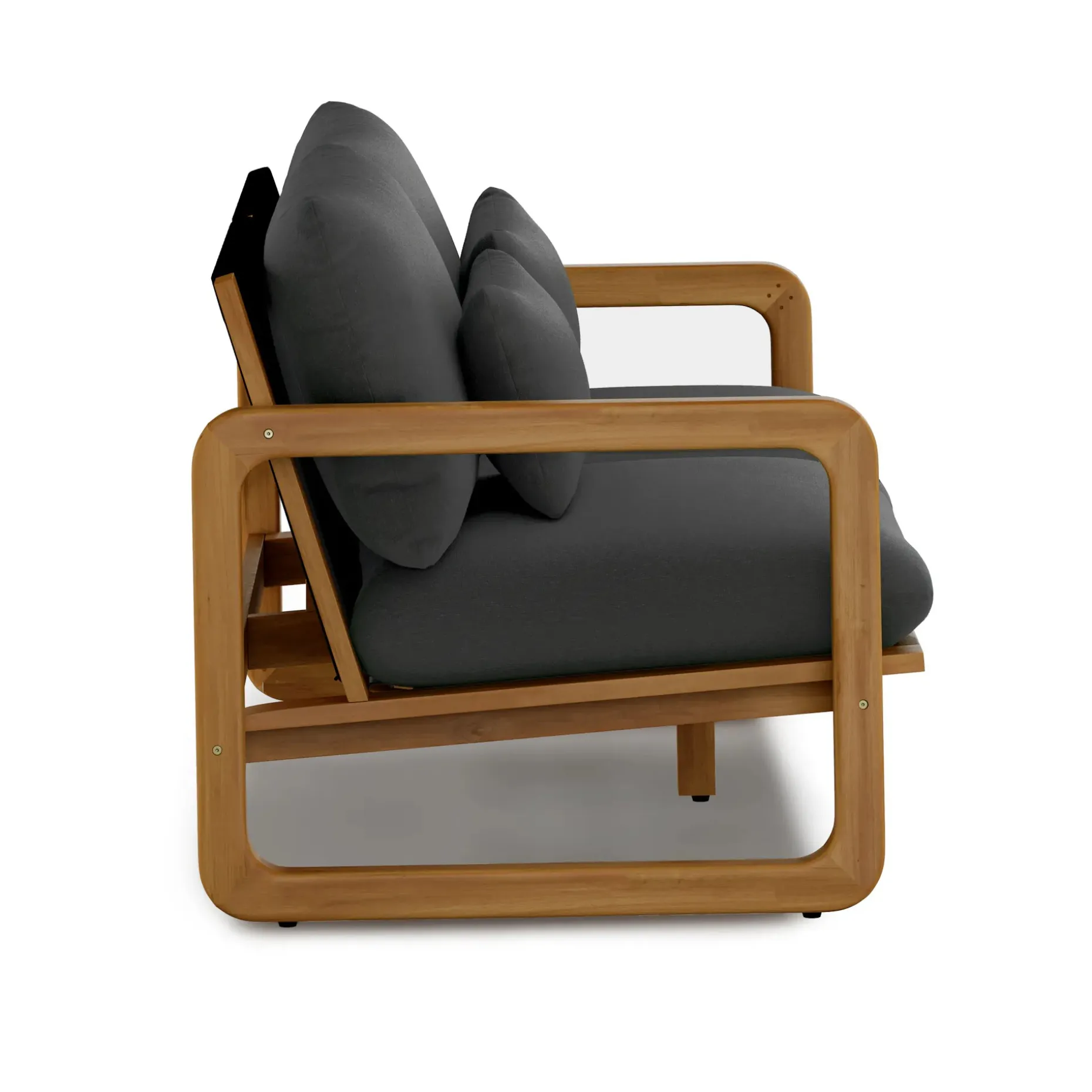 Laholm 70" Outdoor Loveseat - Dravite Black