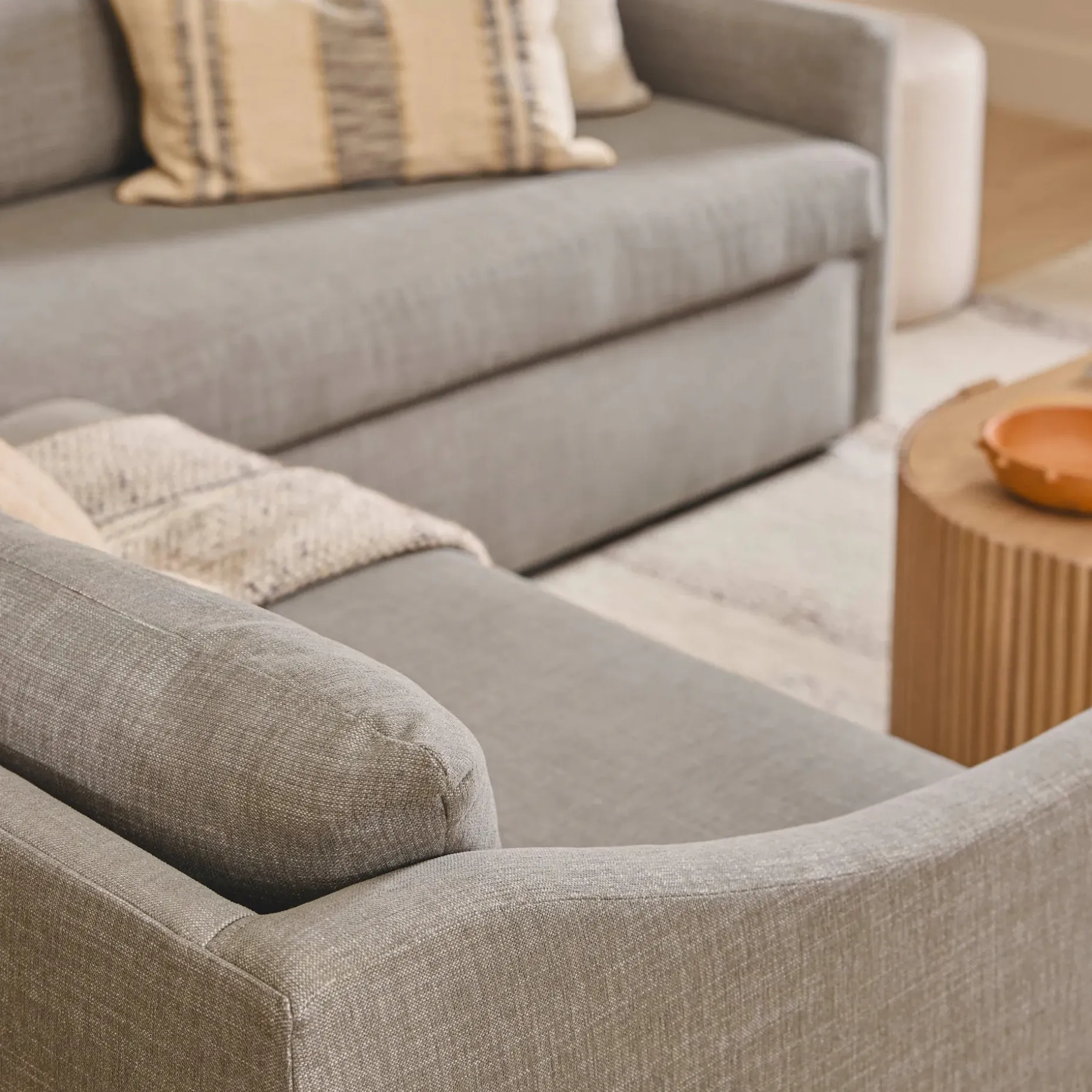 Landry 91" Corner Sectional - Napa Taupe