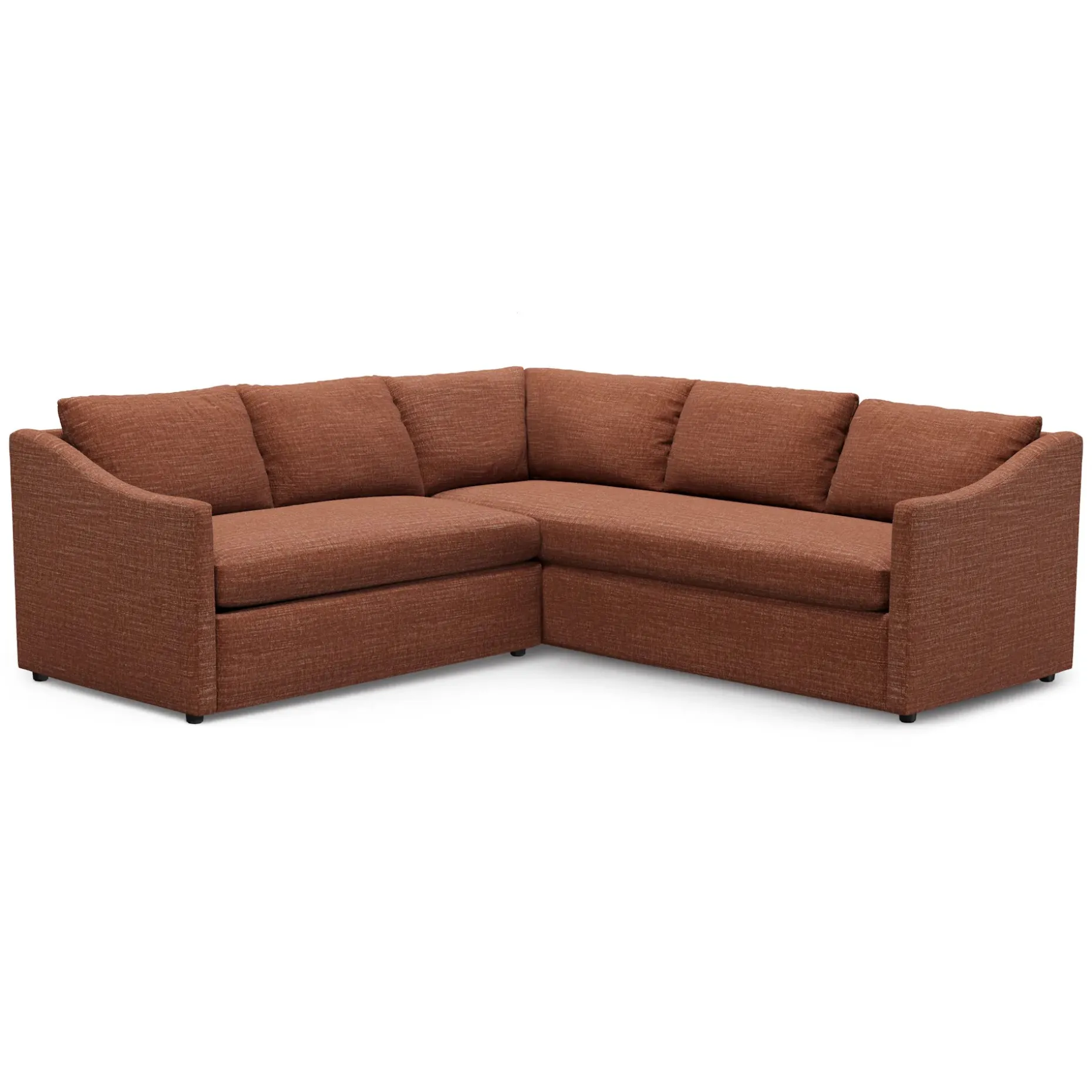 Landry 91" Corner Sectional - Napa Rust
