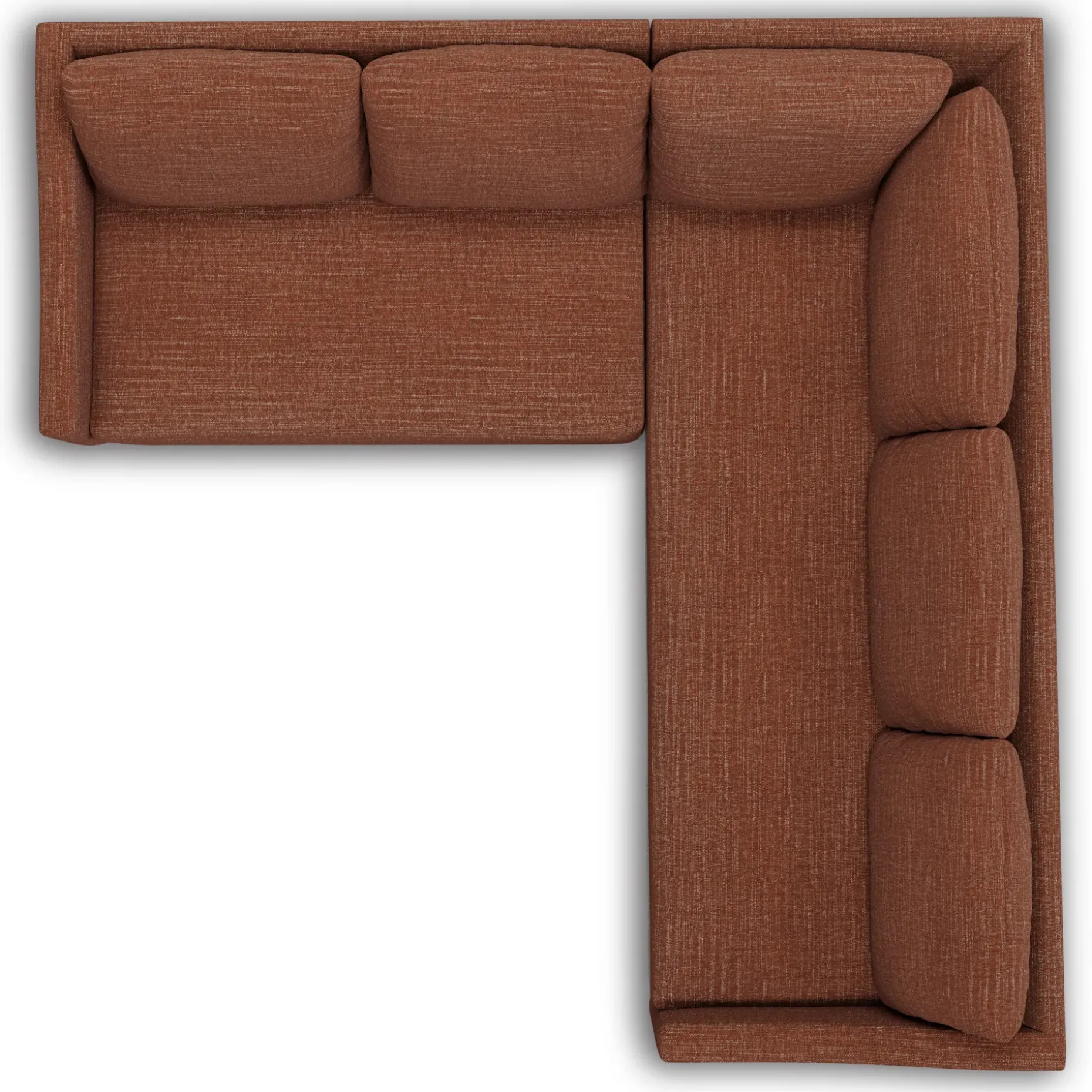Landry 91" Corner Sectional - Napa Rust