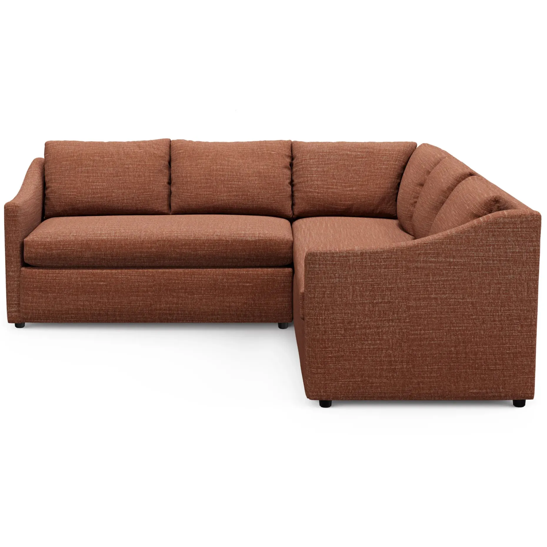 Landry 91" Corner Sectional - Napa Rust