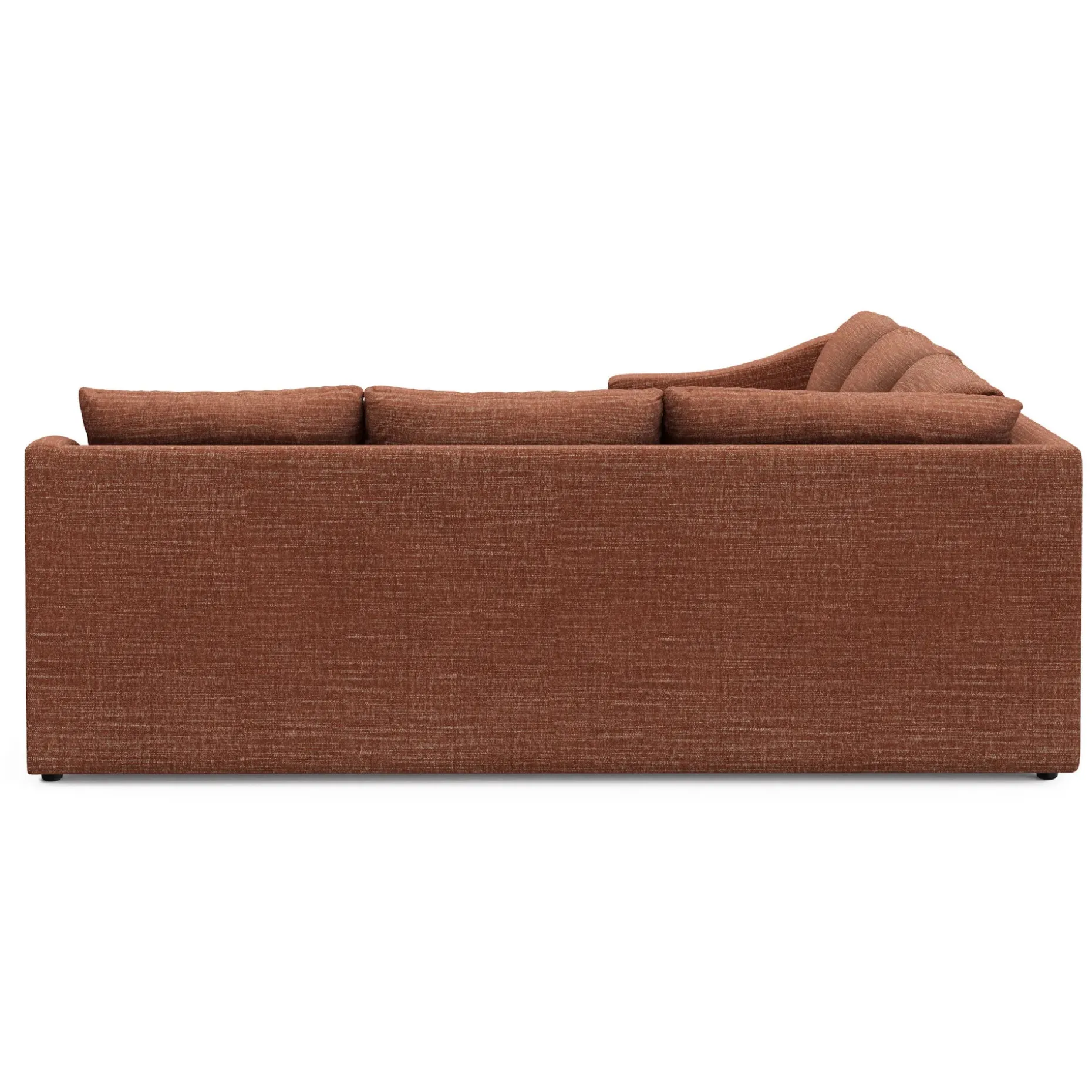 Landry 91" Corner Sectional - Napa Rust