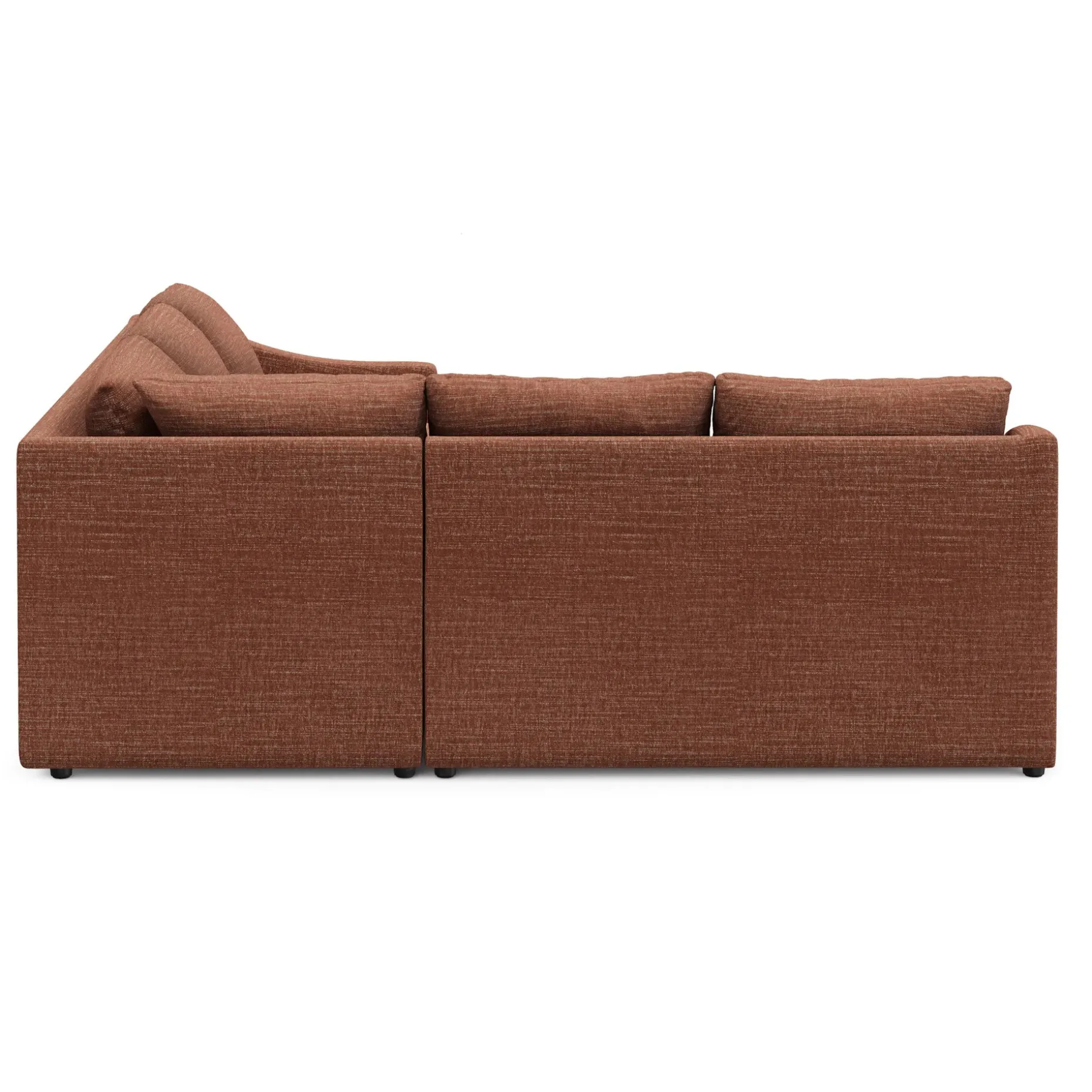 Landry 91" Corner Sectional - Napa Rust