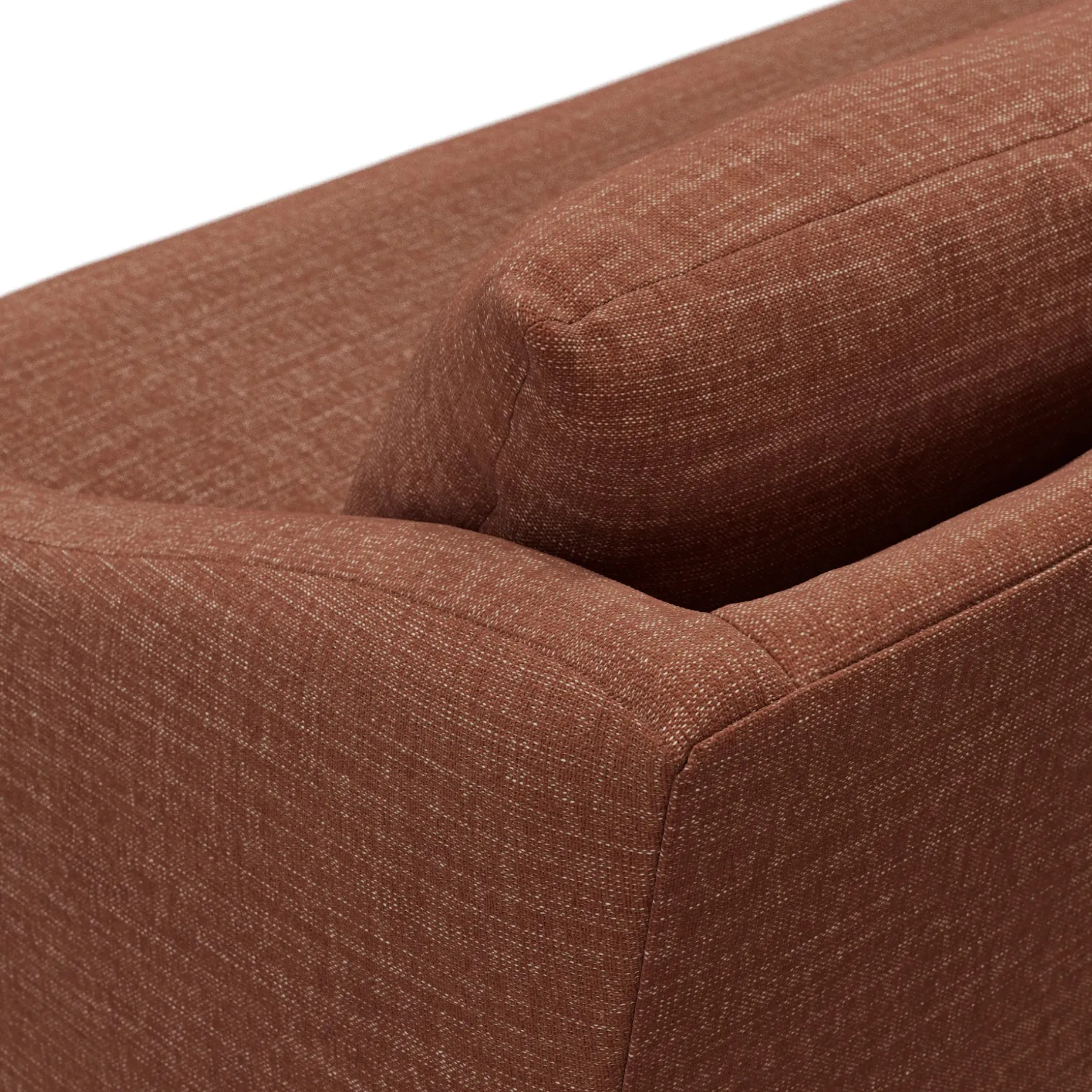 Landry 91" Corner Sectional - Napa Rust
