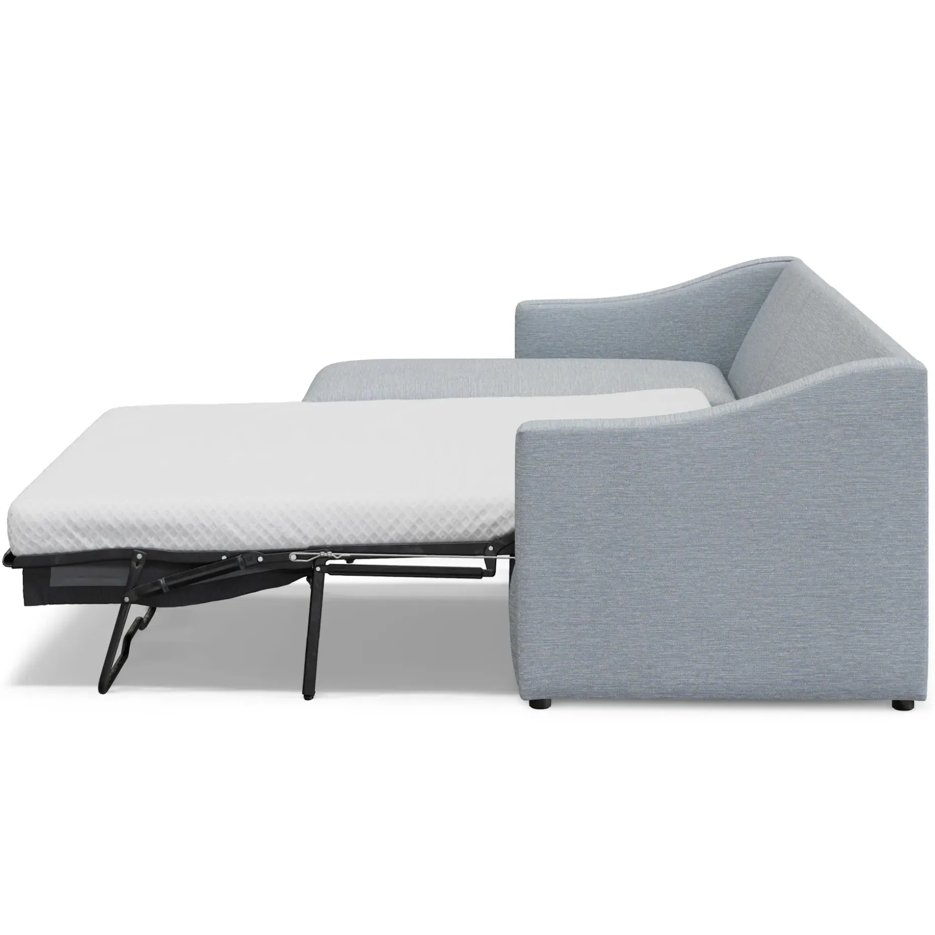 Landry 109" Left Storage Sleeper Sectional - Silver Light Blue