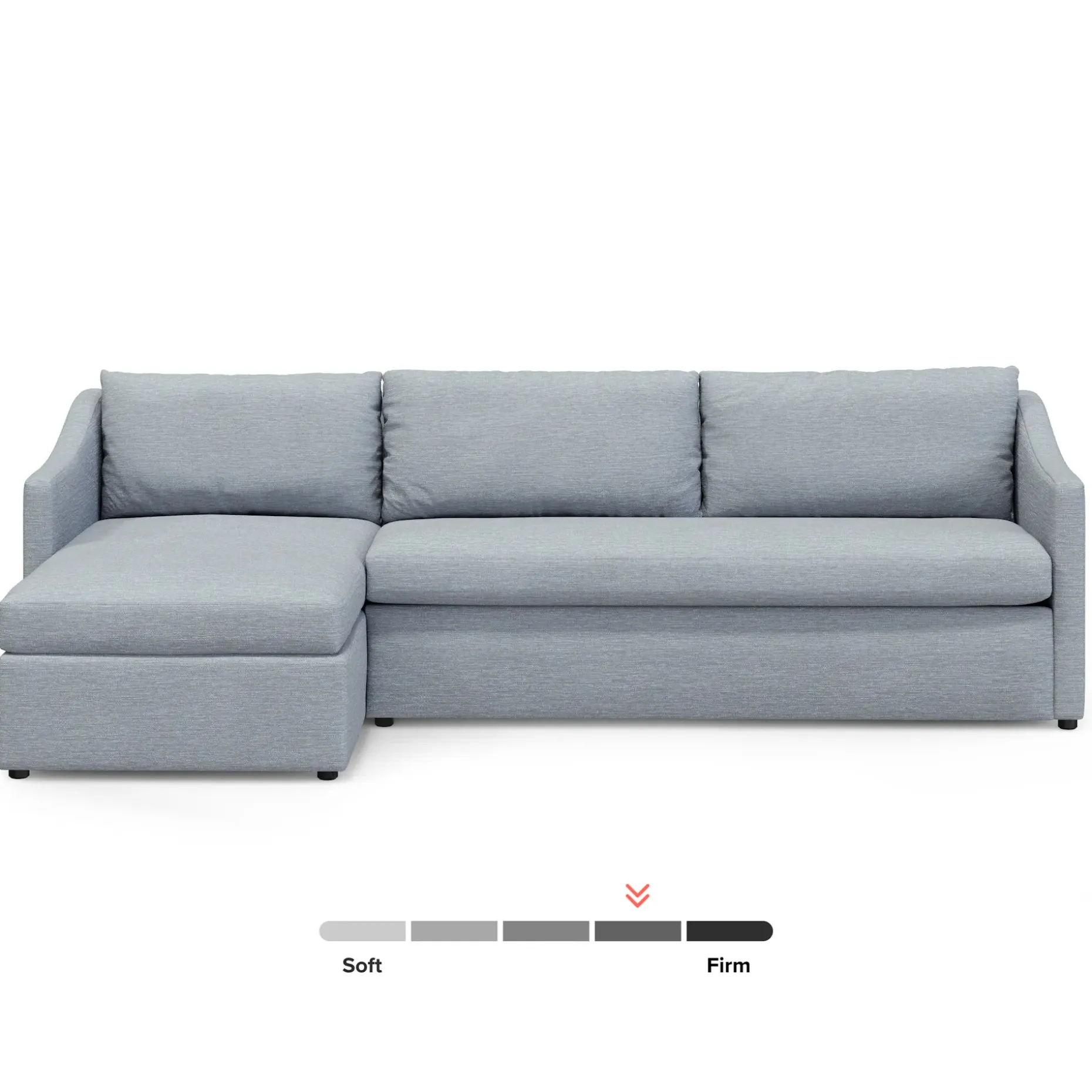 Landry 109" Left Storage Sleeper Sectional - Silver Light Blue