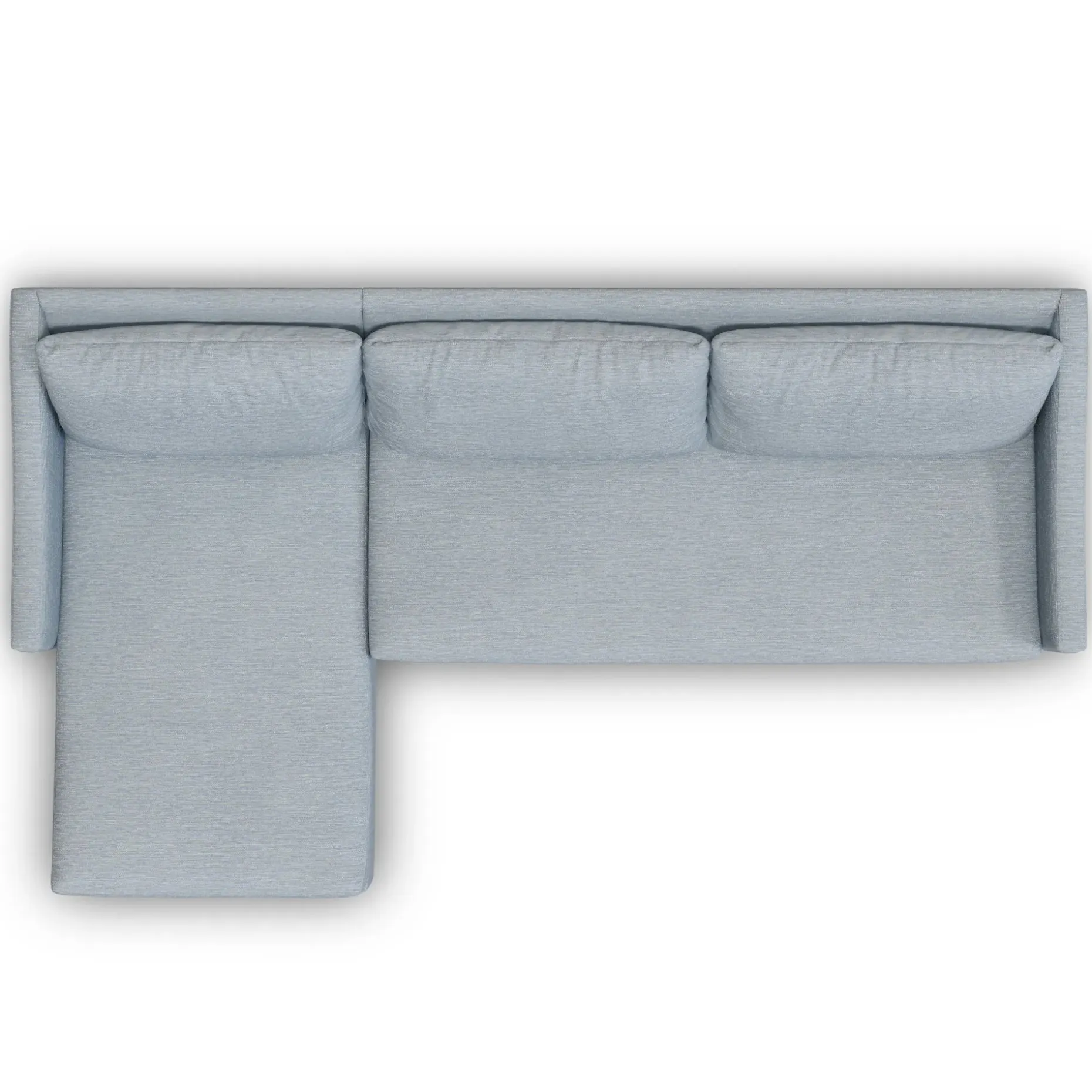 Landry 109" Left Storage Sleeper Sectional - Silver Light Blue