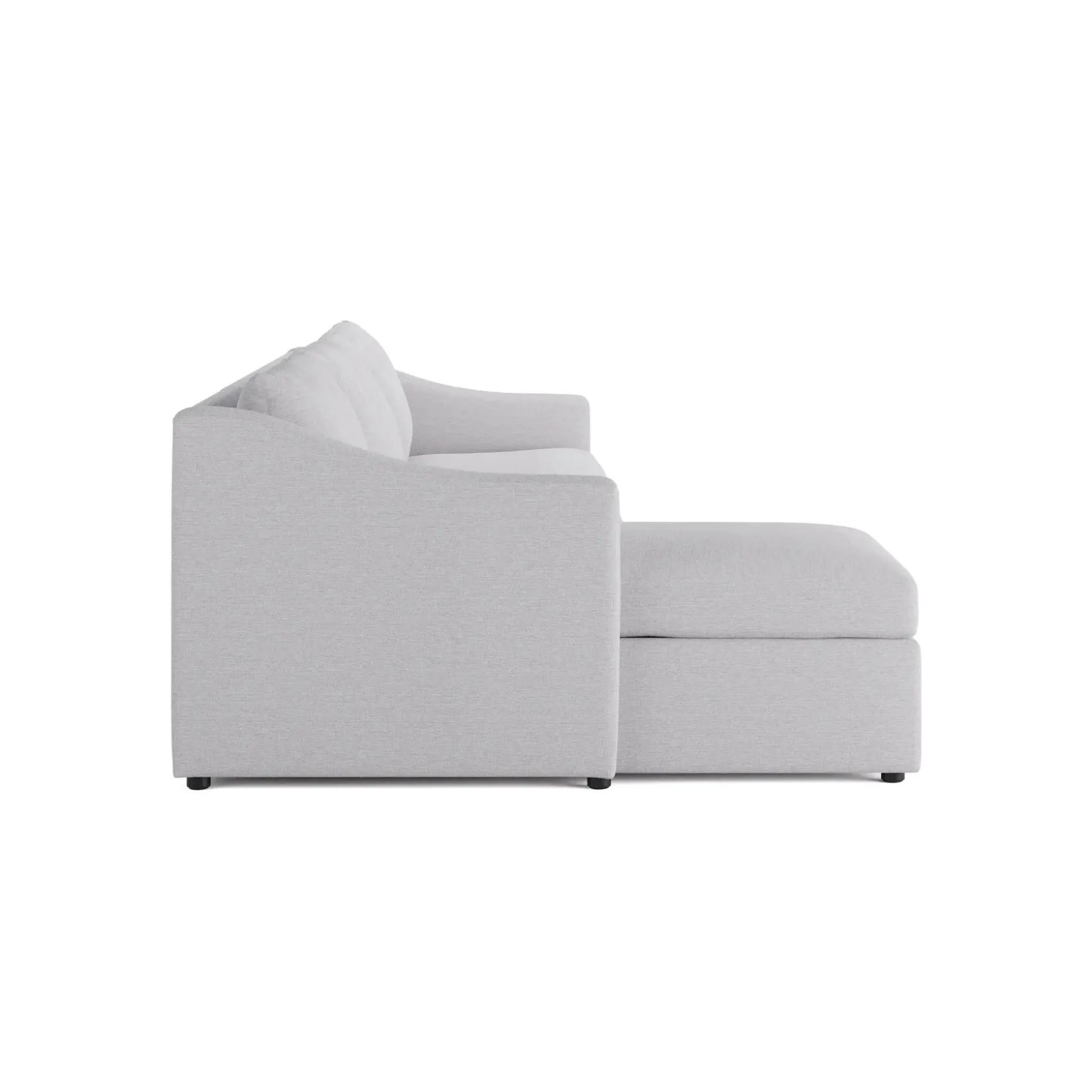 Landry 109" Left Storage Sleeper Sectional - Silver Ivory