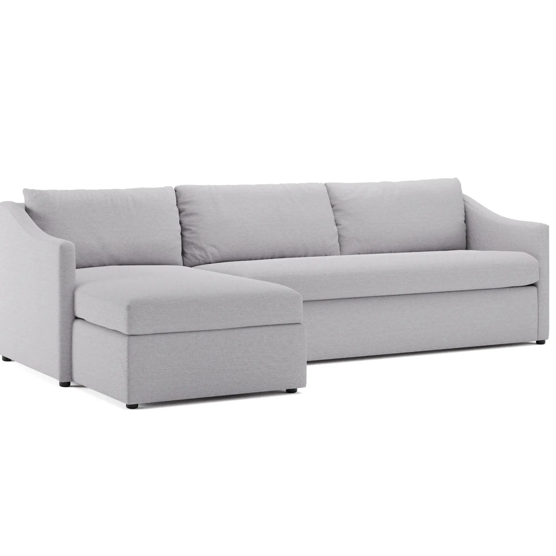 Landry 109" Left Storage Sleeper Sectional - Silver Ivory