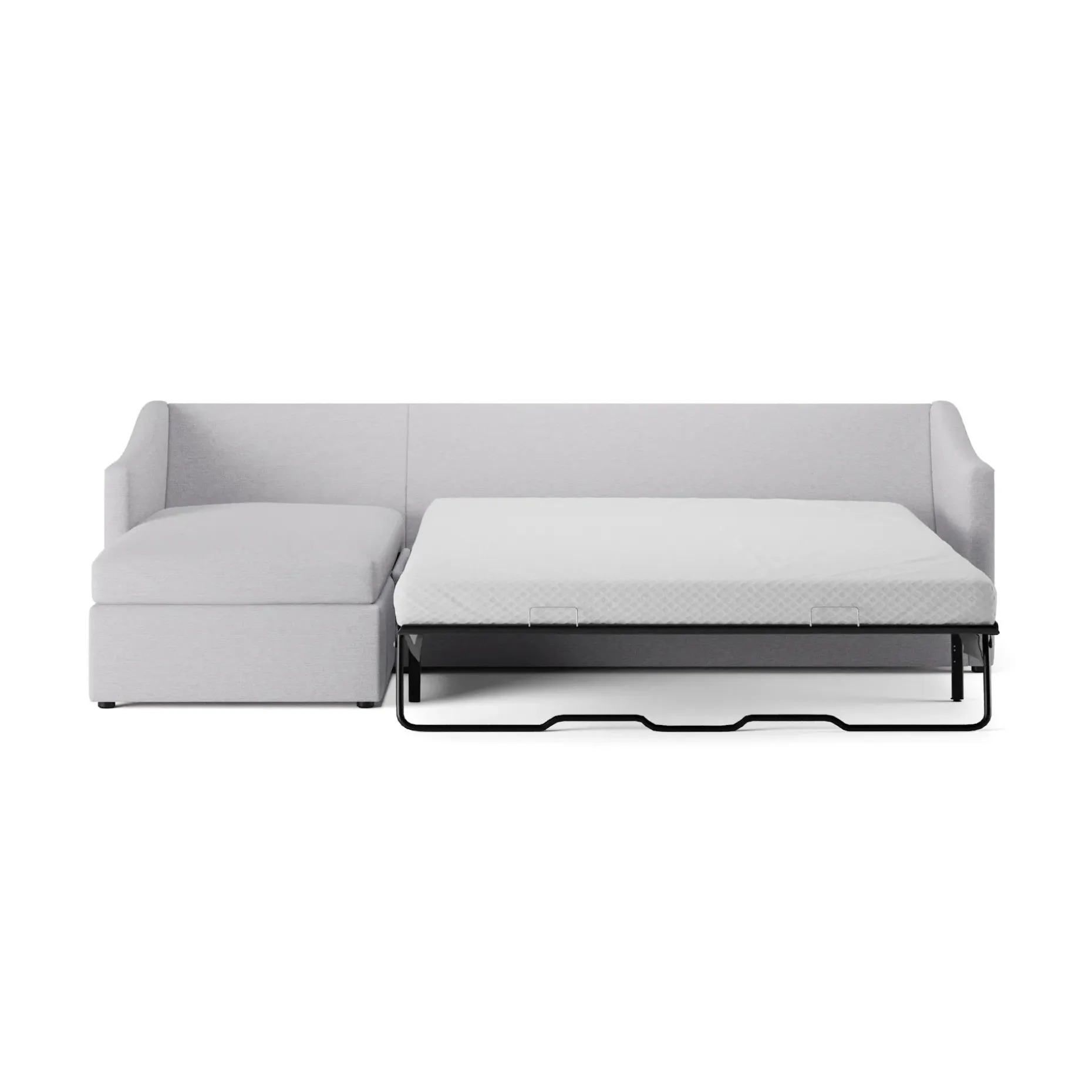 Landry 109" Left Storage Sleeper Sectional - Silver Ivory