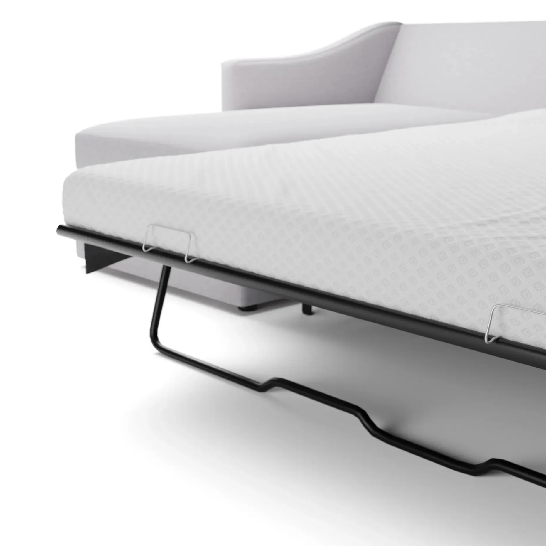 Landry 109" Left Storage Sleeper Sectional - Silver Ivory