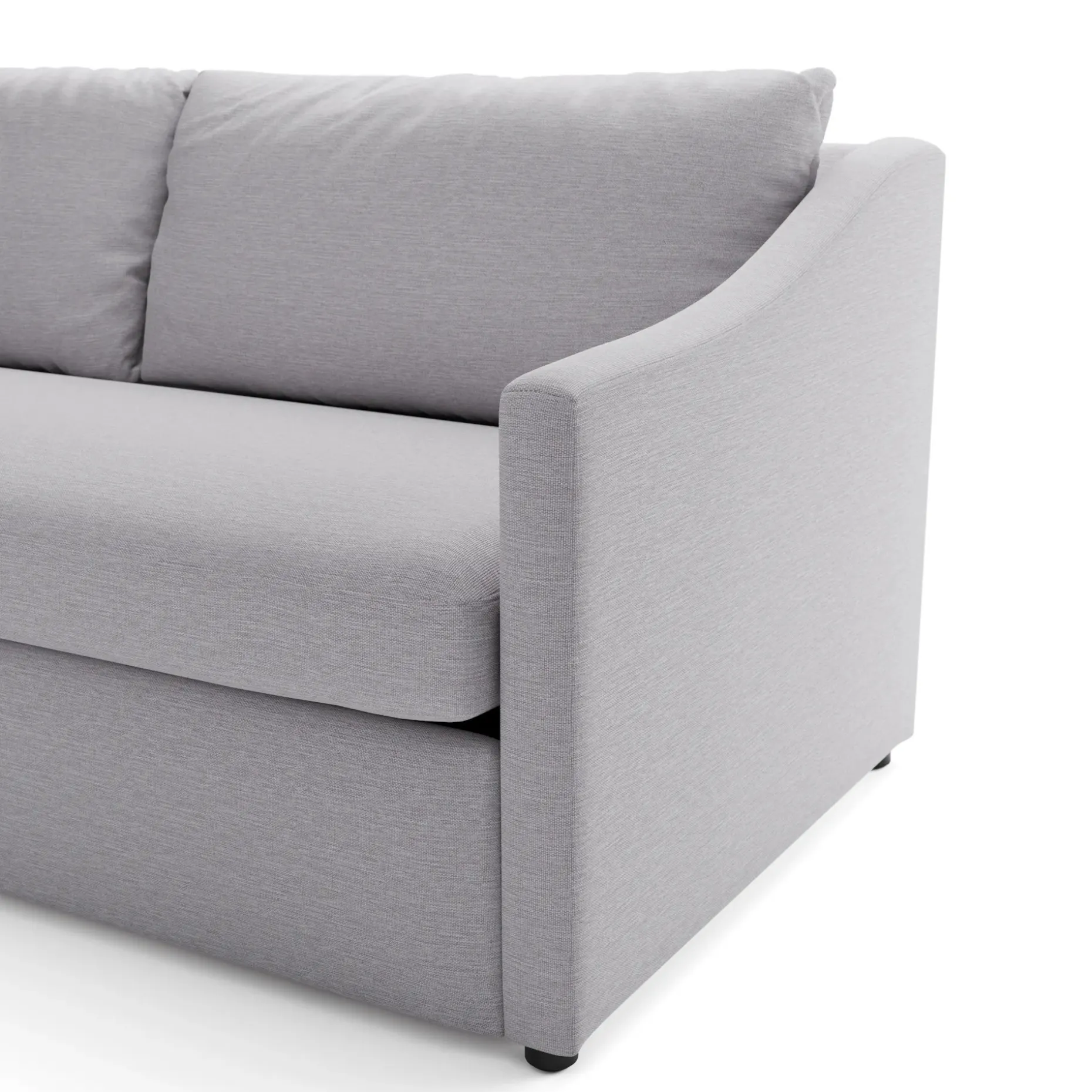 Landry 109" Left Storage Sleeper Sectional - Silver Ivory