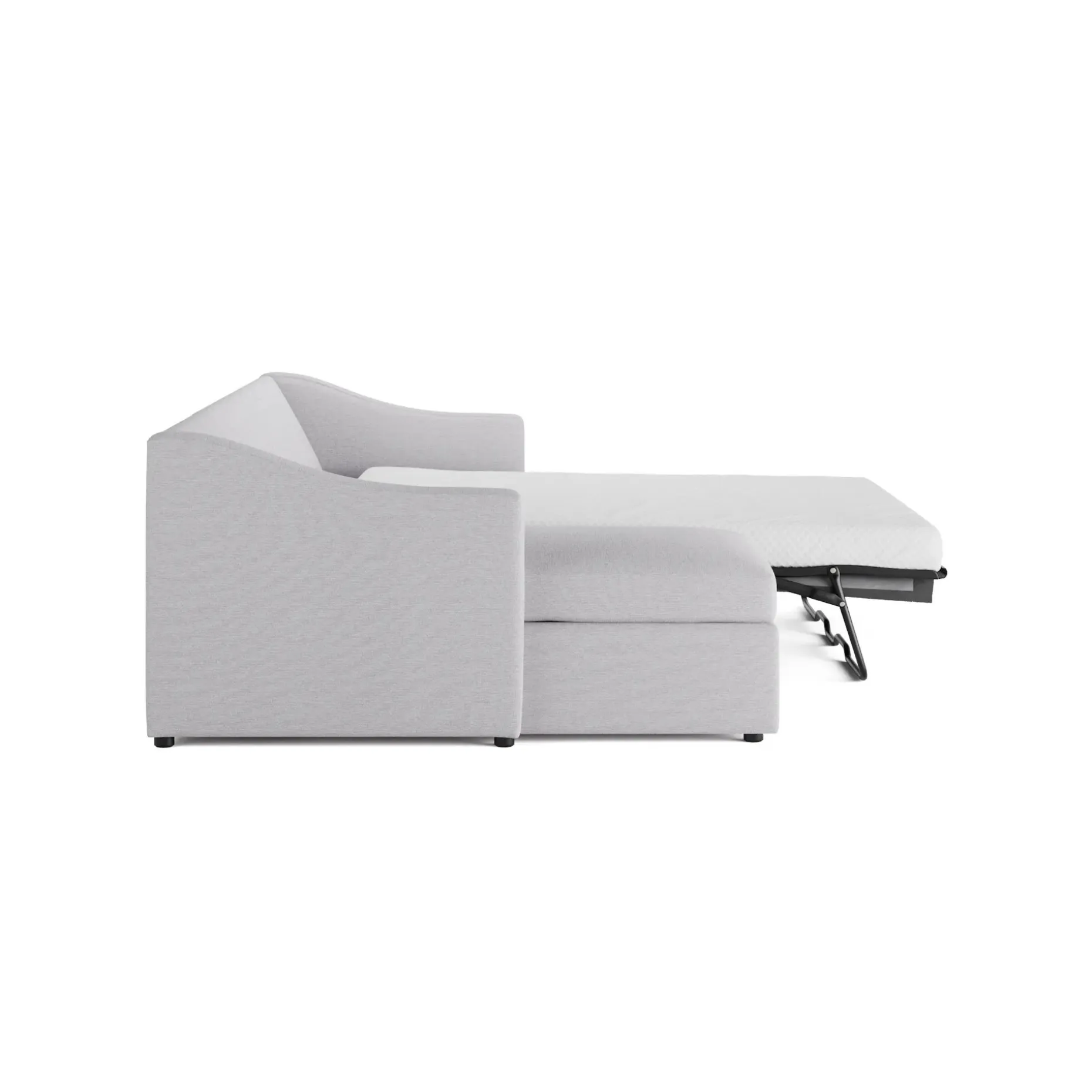 Landry 109" Left Storage Sleeper Sectional - Silver Ivory
