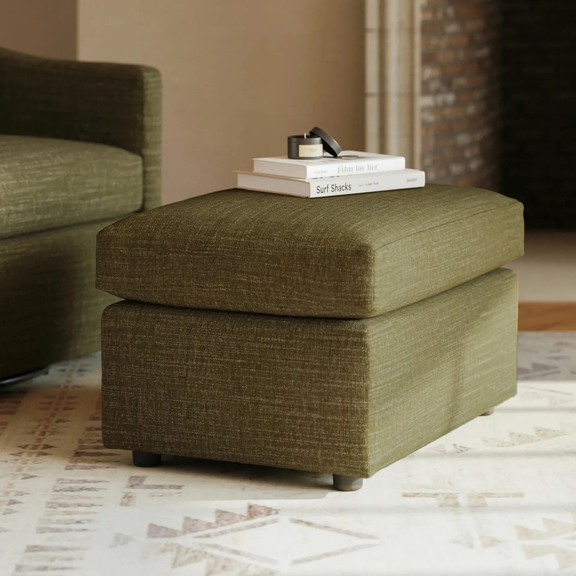 Landry 28" Ottoman - Napa Moss