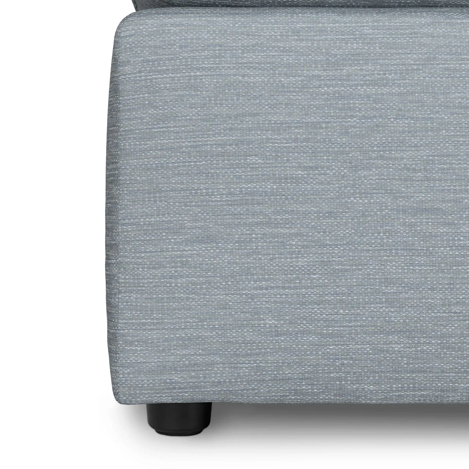 Landry 28" Ottoman - Silver Light Blue